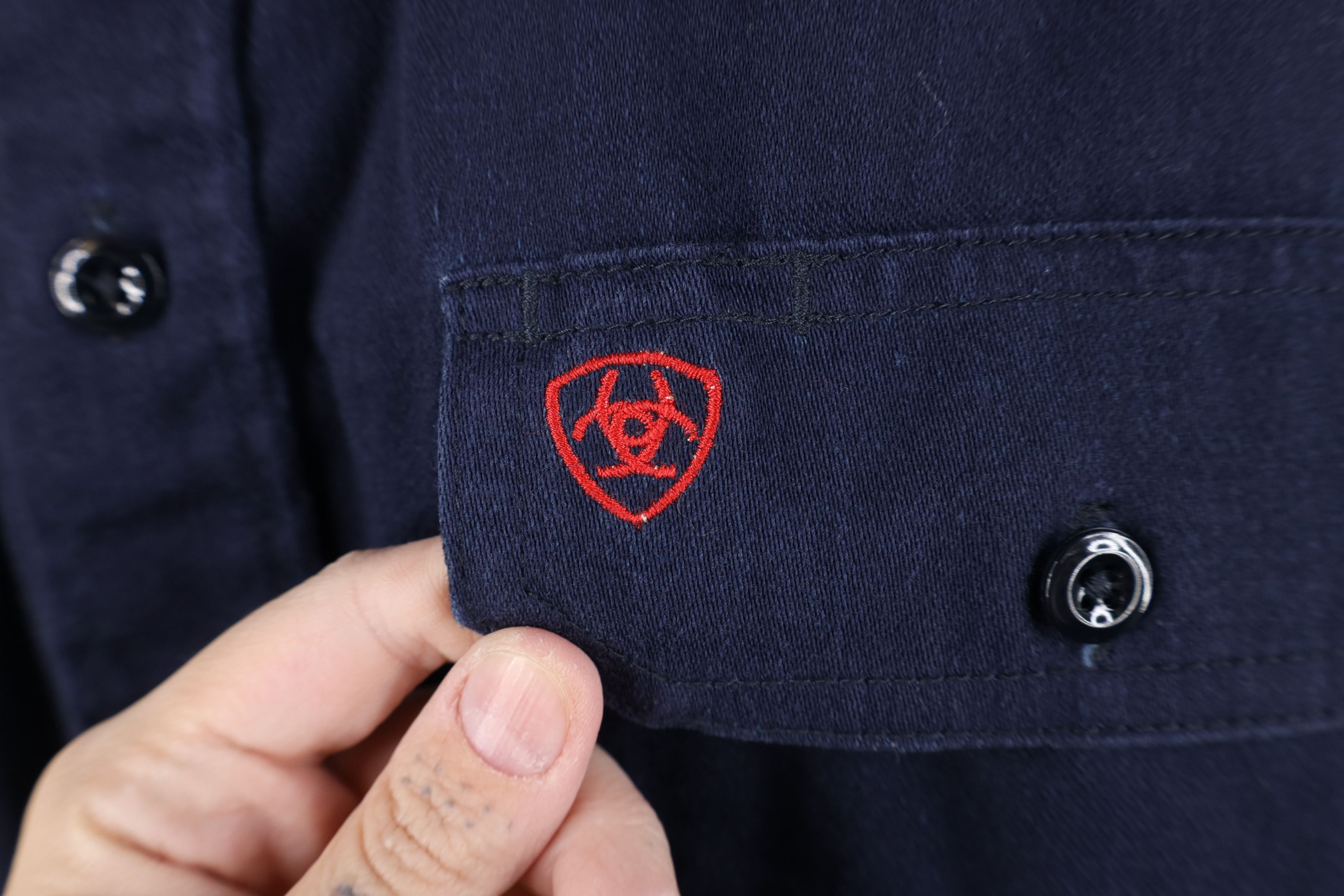 Ariat Ariat FR Fire Flame Resistant 2 Work Button Down Shirt Blue Size US XXL / EU 58 / 5 - 4 Thumbnail