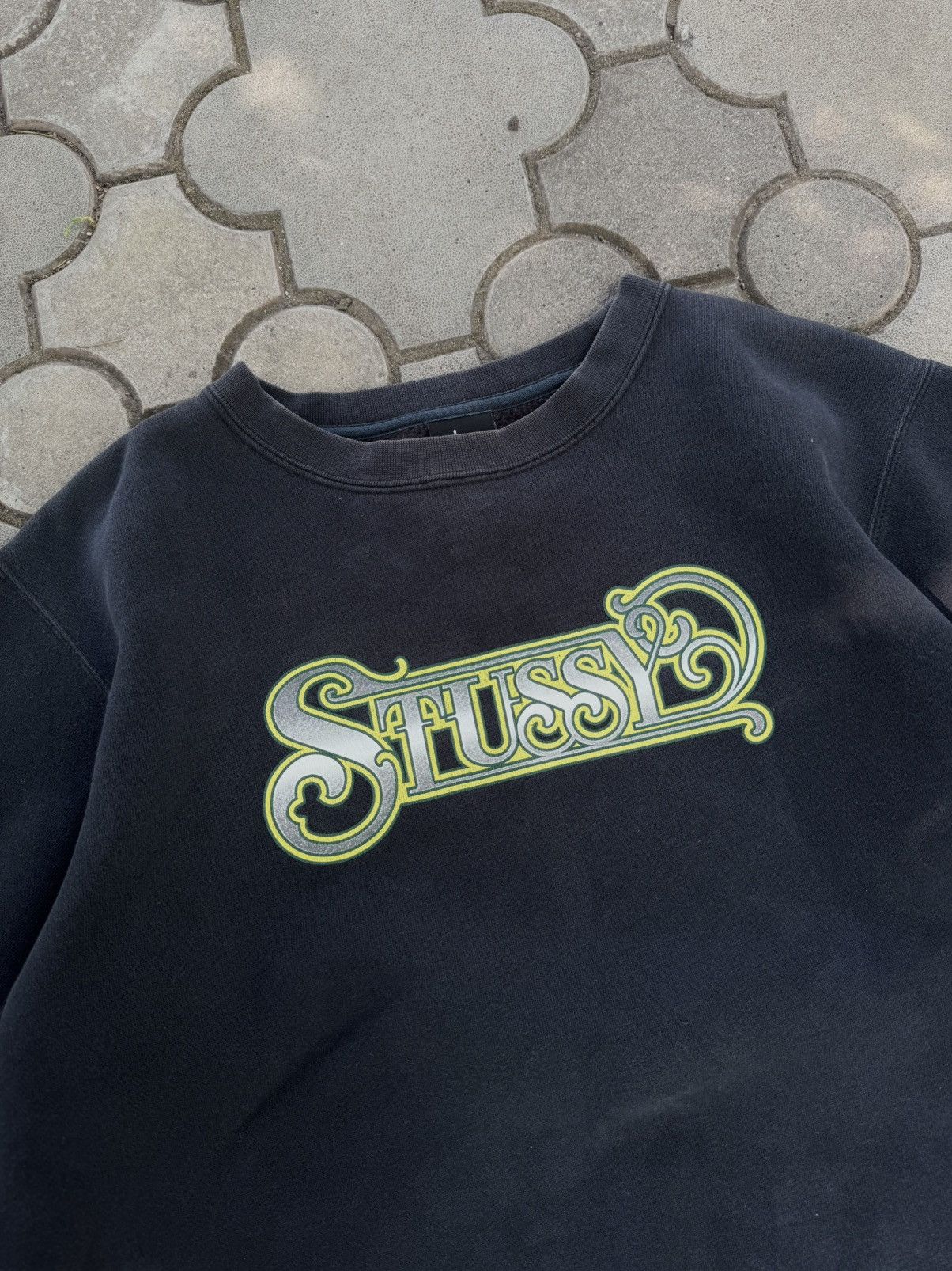 Stussy Vintage 90s Stussy Big Logo Faded Sweatshirt Size US S / EU 44-46 / 1 - 2 Thumbnail