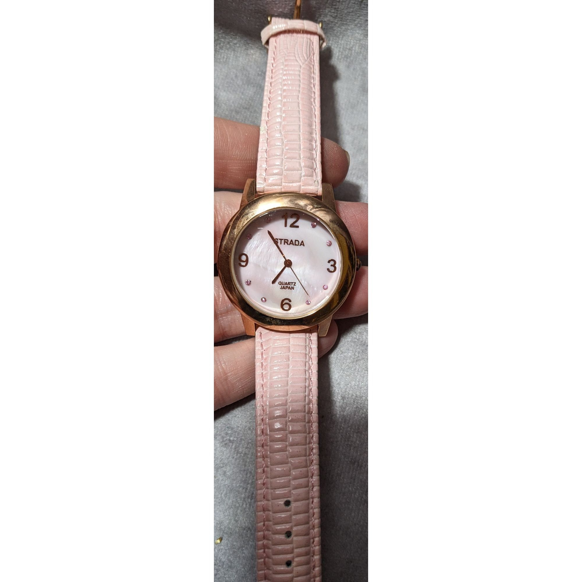 Other Vintage Strada 18K Rose Gold Plated Pink Wrist Watch Size ONE SIZE - 5 Thumbnail