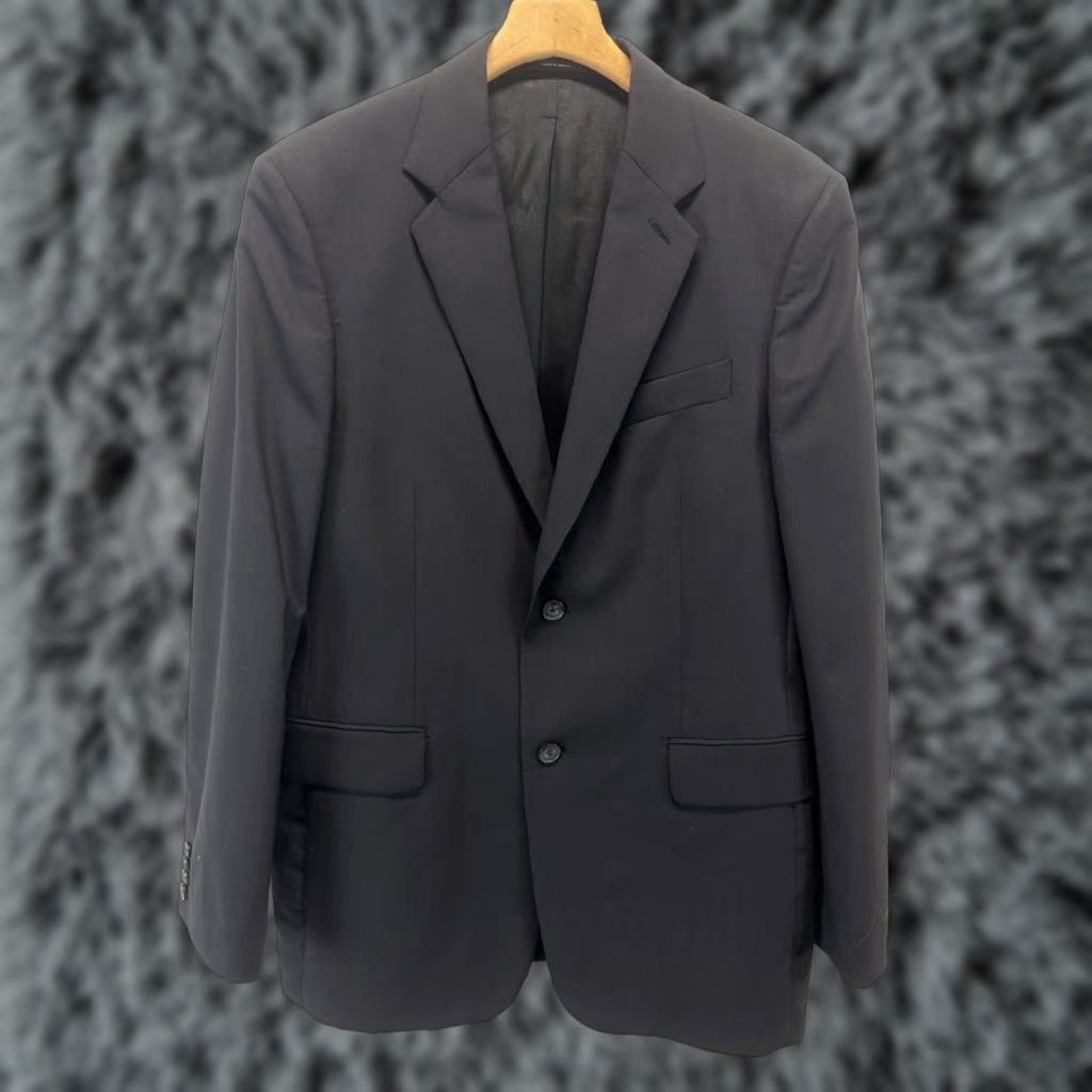 Express EXPRESS Black Blazer Jacket 40R Mens Classic Wool Solid Business Career Size 40R - 1 Thumbnail