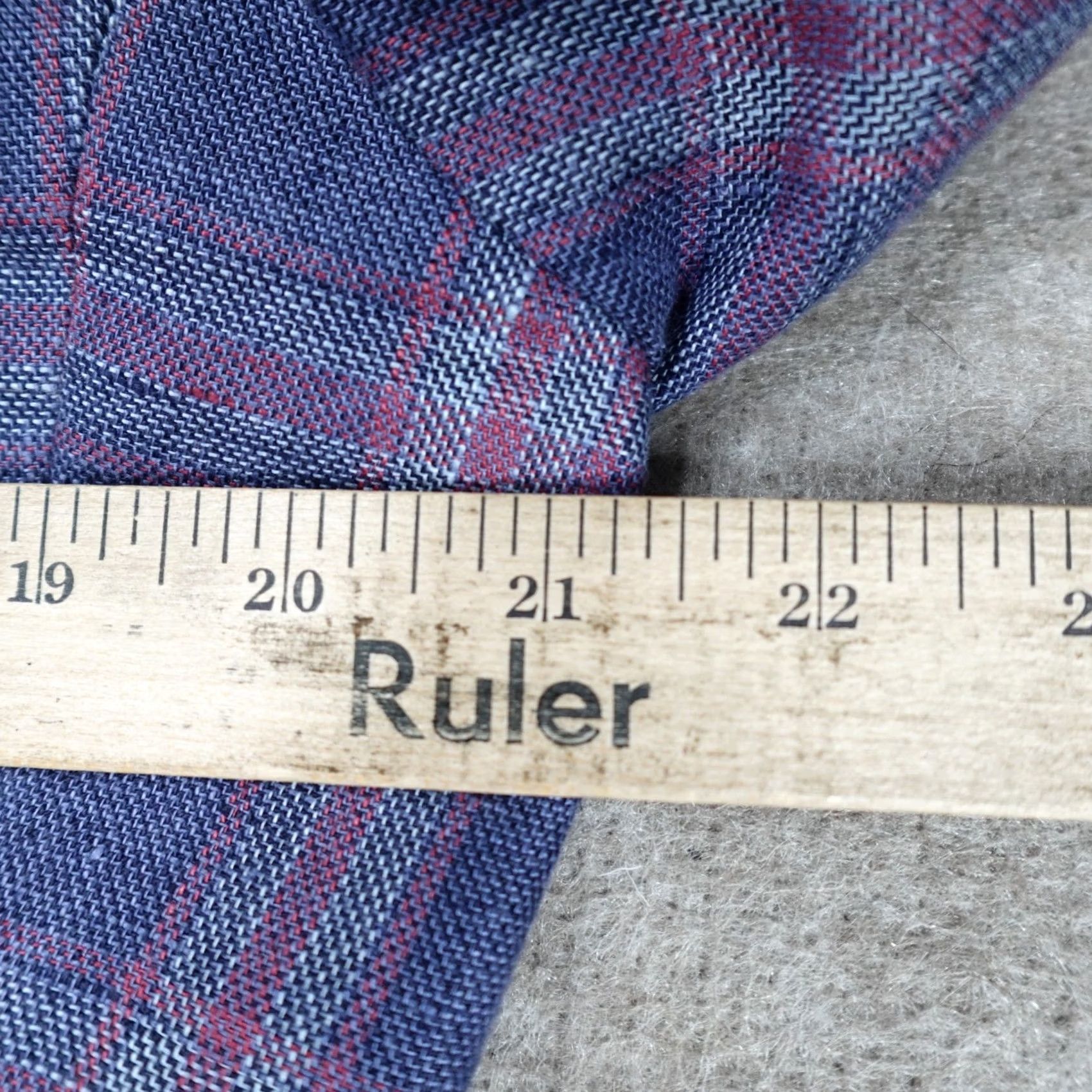 Tommy Hilfiger VINTAGE Tommy Hilfiger Sport Coat Jacket 40L Blue Plaid 100% Linen Women? Mens? Size US XXS / EU 40 - 6 Thumbnail