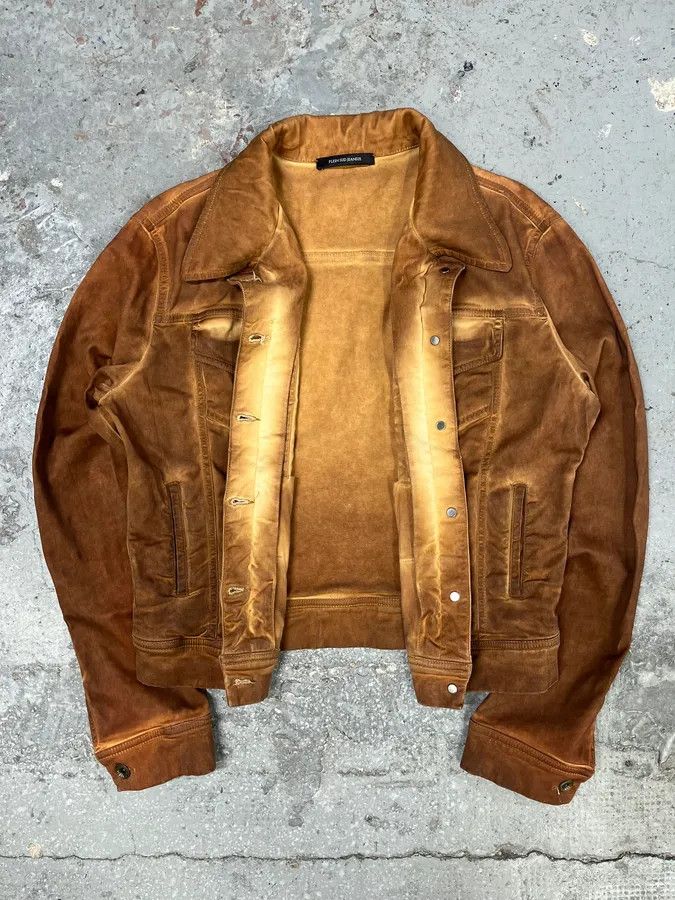 Vintage 2000s Plein Sud Orange Faded Jacket Size XS / US 0-2 / IT 36-38 - 3 Thumbnail