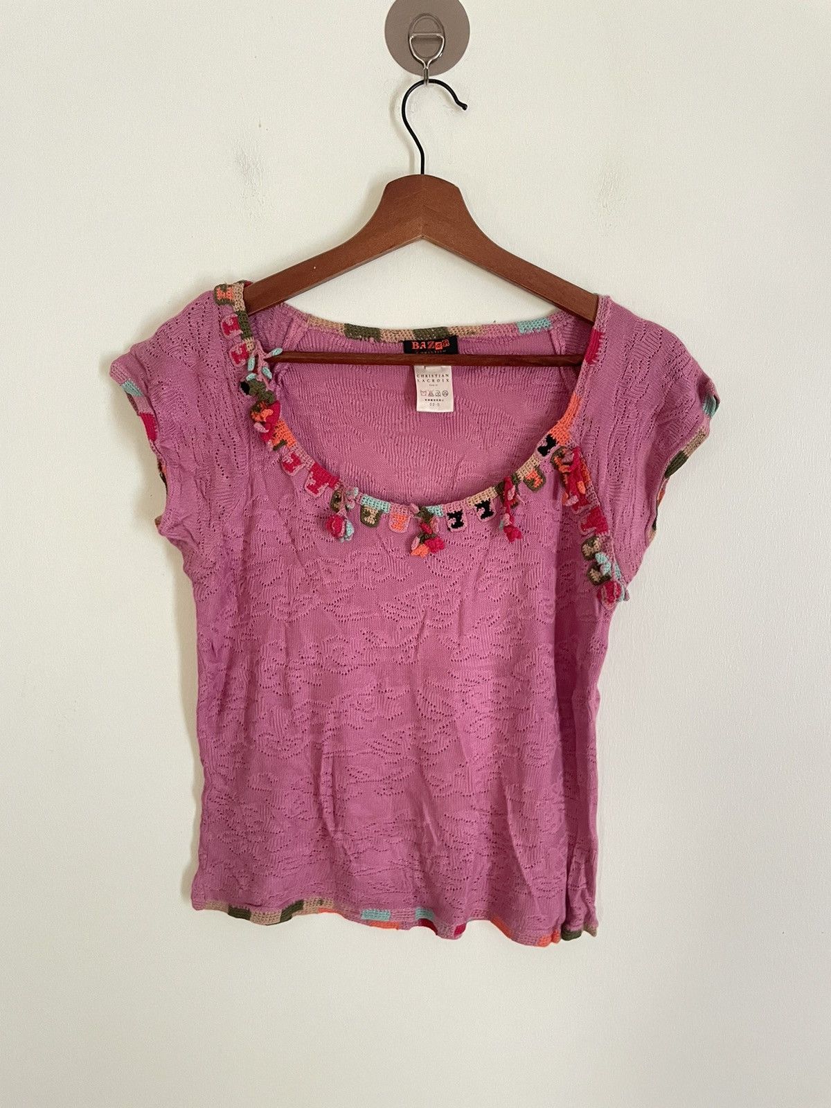 image of Christian Lacroix Bazar Blouse in Pink, Women's (Size Large)
