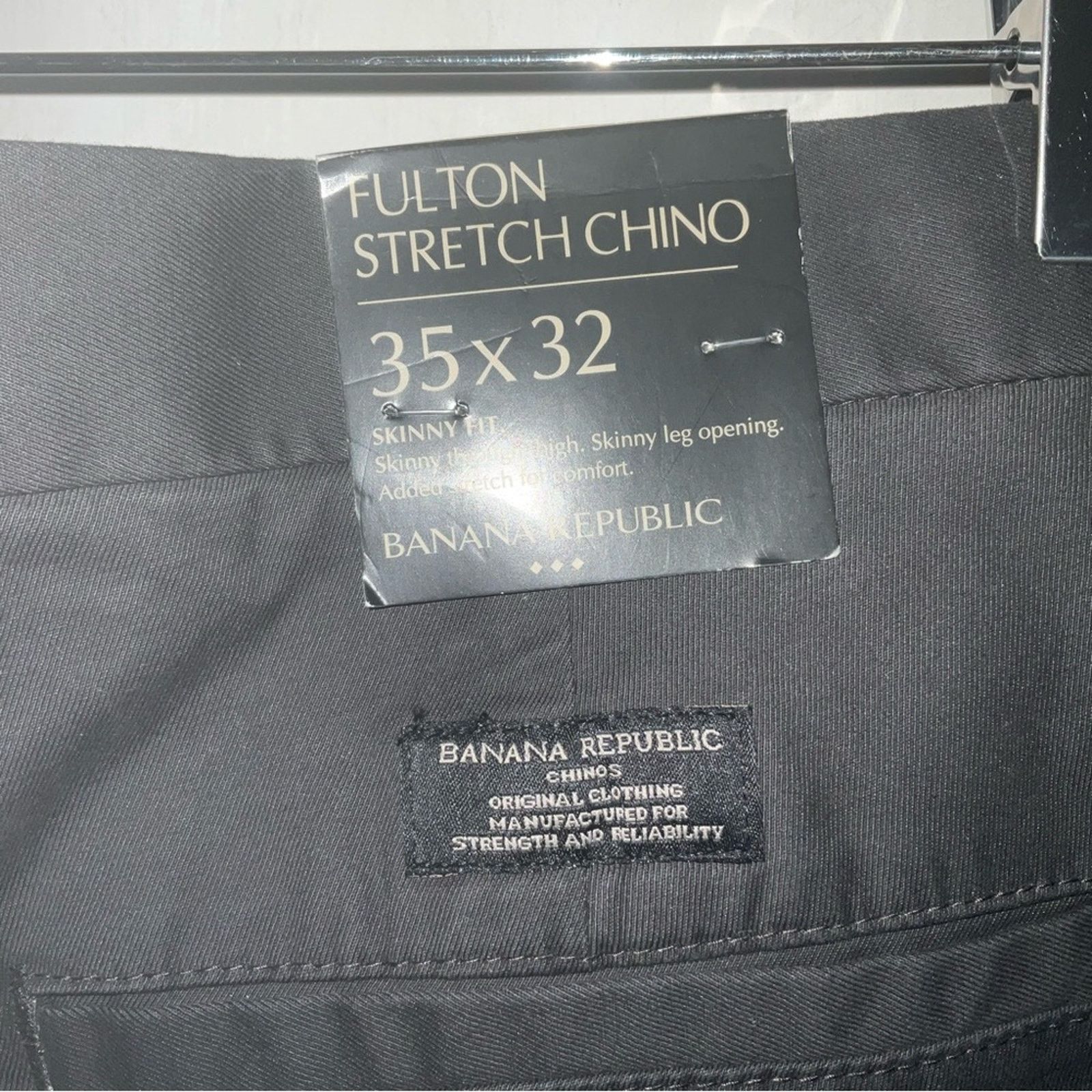 Banana Republic Banana Republic Fulton Skinny Cotton Chino Pants 35x32 NEW Size US 35 - 9 Thumbnail