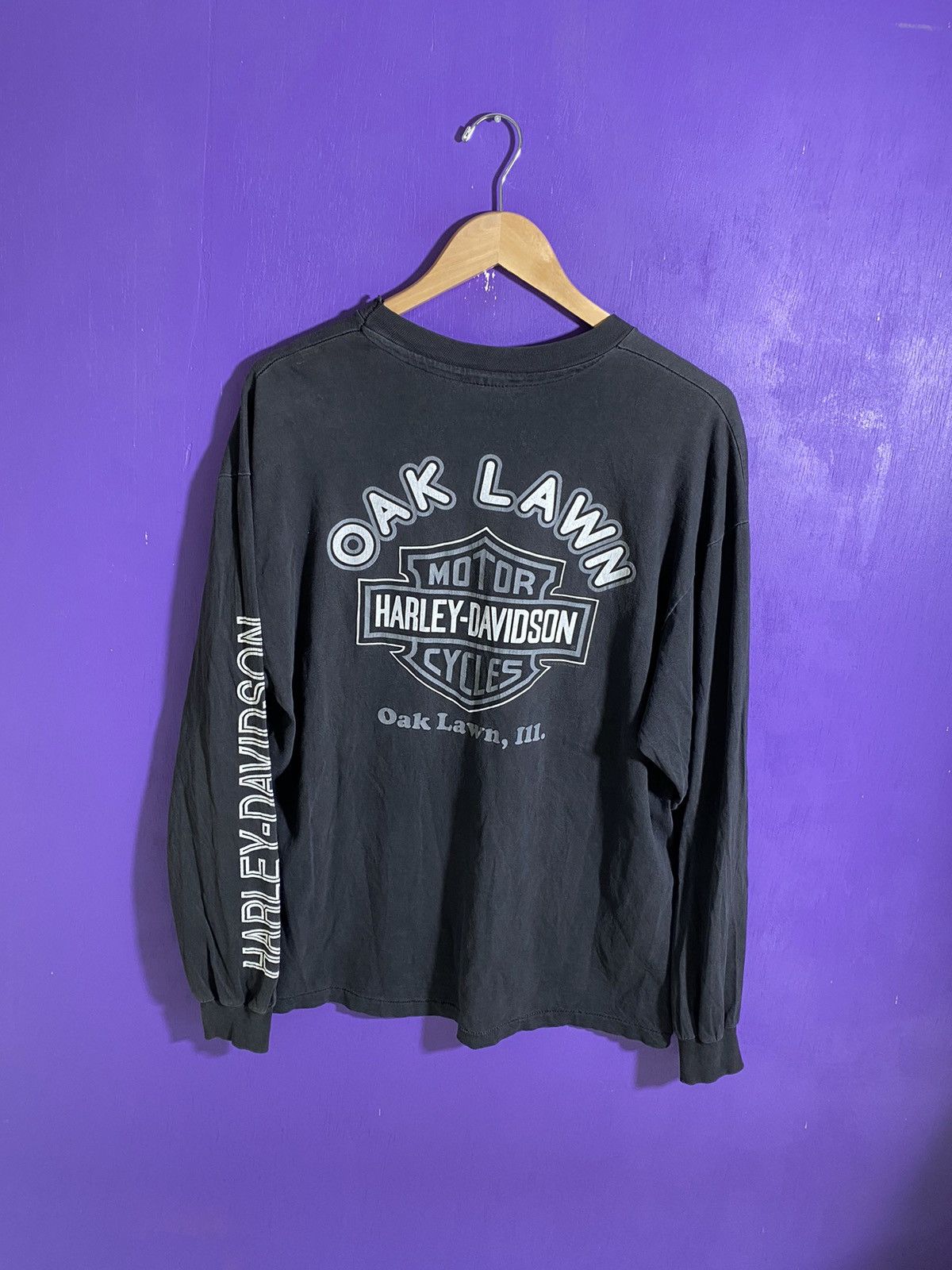 Harley Davidson × Vintage Vintage 1992 Harley Davidson biker girl long-sleeve Size US XL / EU 56 / 4 - 2 Thumbnail