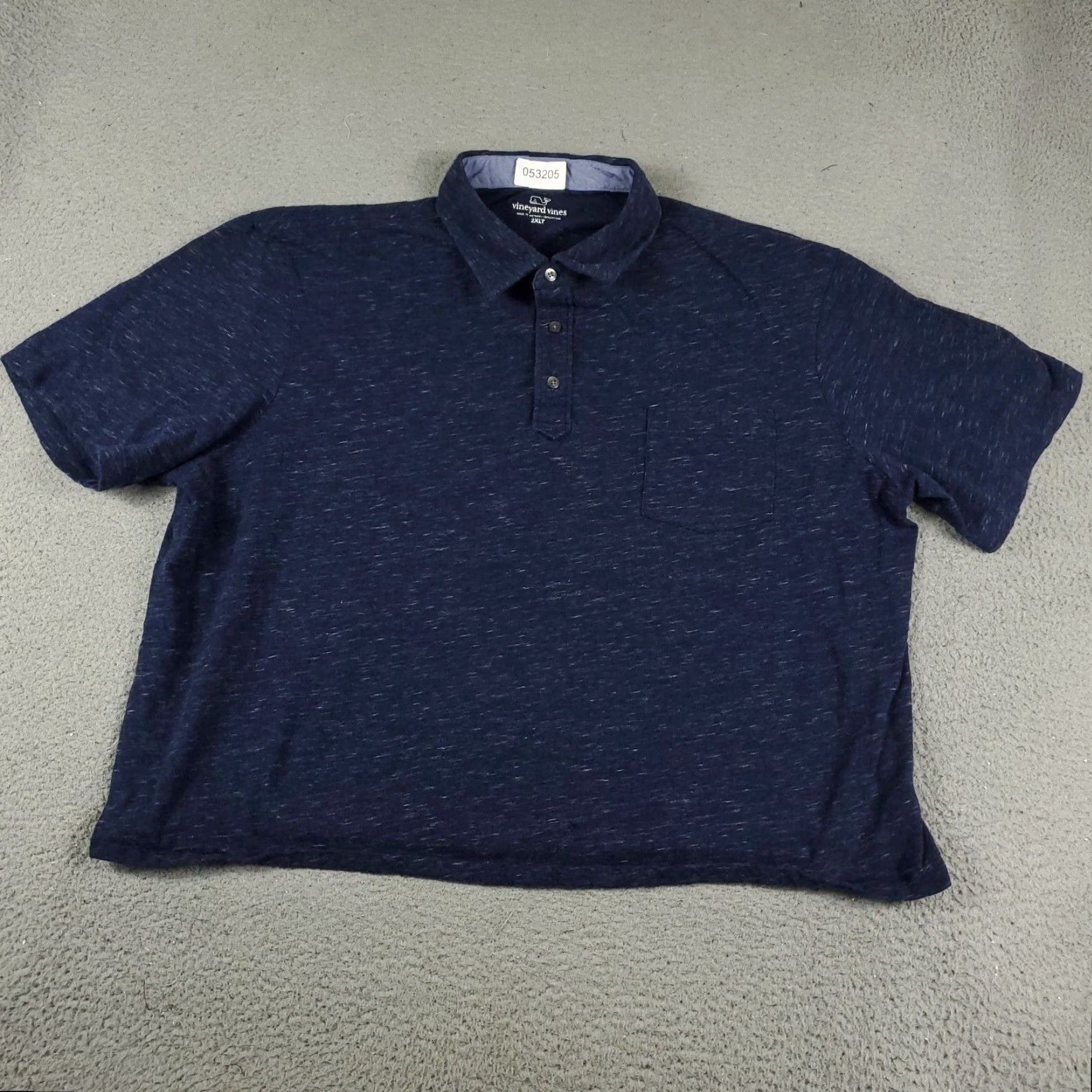 Vineyard Vines VINEYARD VINES Polo Shirt Mens 2XL Blue Solid Short Sleeve Casual Activewear Size US XXL / EU 58 / 5 - 2 Thumbnail