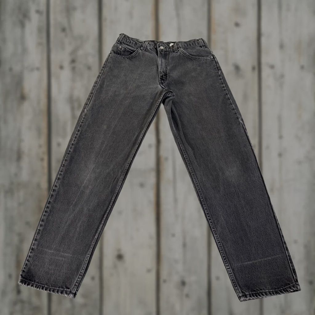 Levi's VINTAGE Levi's 550 Jeans Men 33x30 Black Charcoal Wash Relaxed Tapered Fit 5-Pocket Denim Pants 90s Mens Size US 33 - 1 Thumbnail