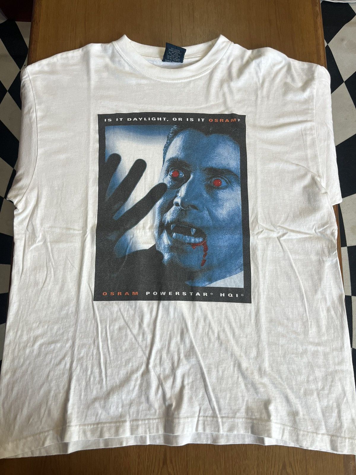 Vintage Vintage OSRAM ? Dracula promo Company 90’s Tshirt Size US L / EU 52-54 / 3 - 3 Thumbnail
