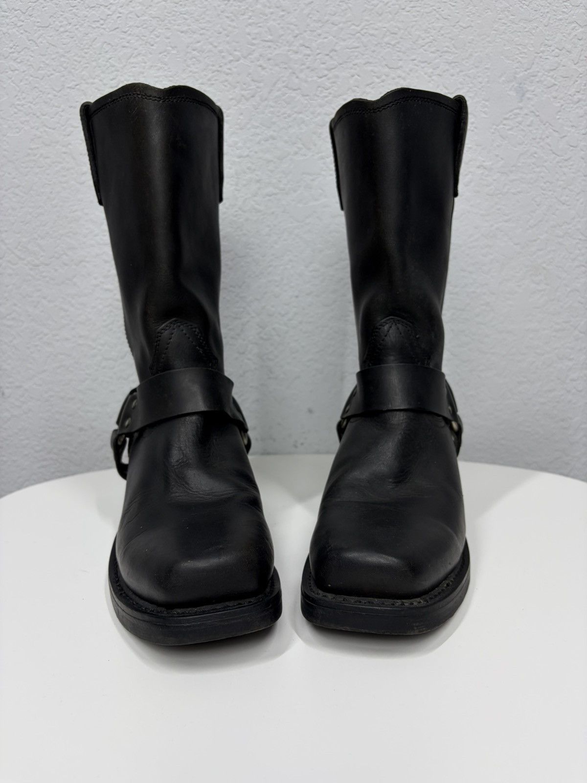 If Six Was Nine Vintage Italian AS 98 Rick Owens Style Leather Biker Boots Size US 9 / EU 42 - 6 Thumbnail