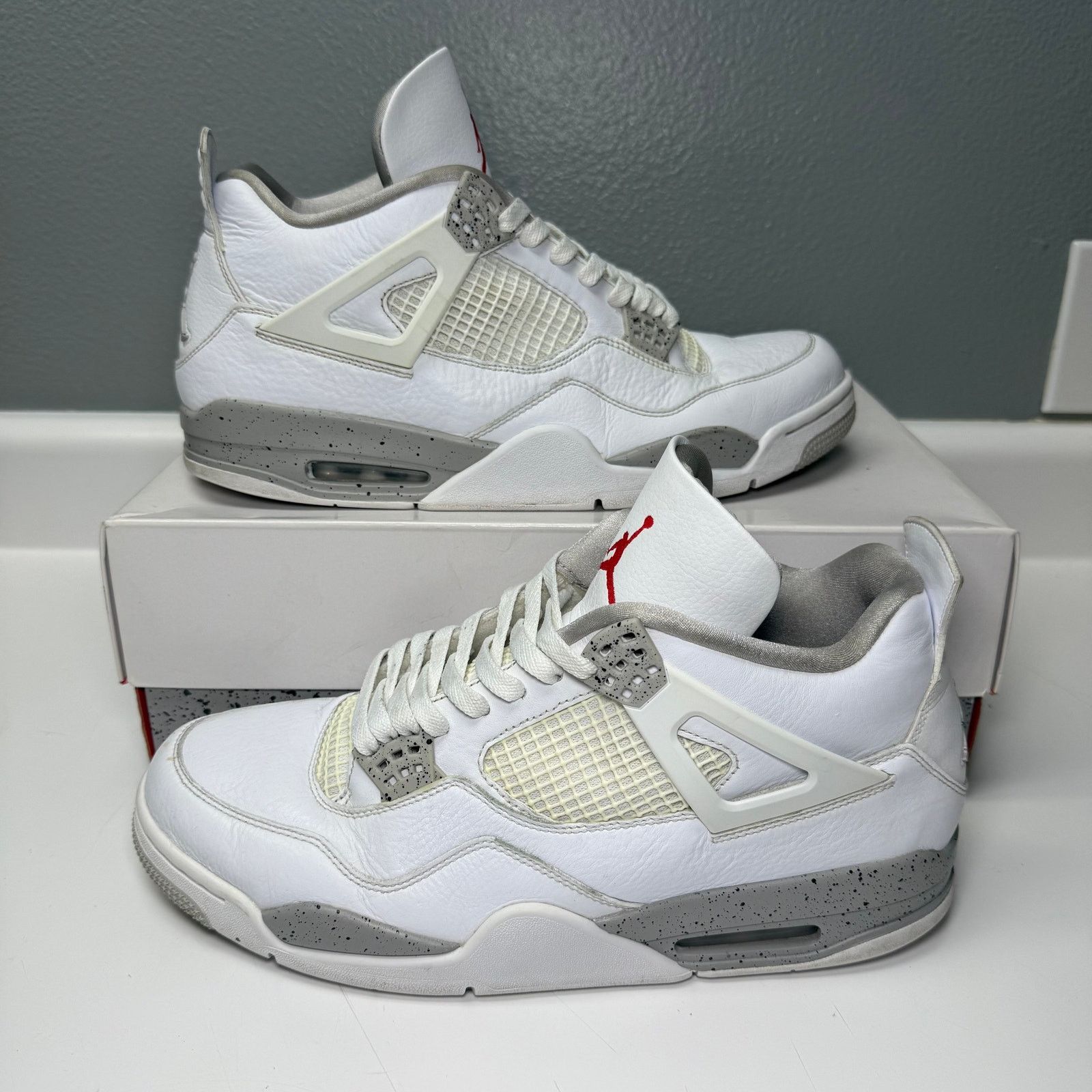 Nike Nike Air Jordan 4 IV Retro OG White Oreo Tech Grey Size US 13 / EU 46 - 1 Thumbnail