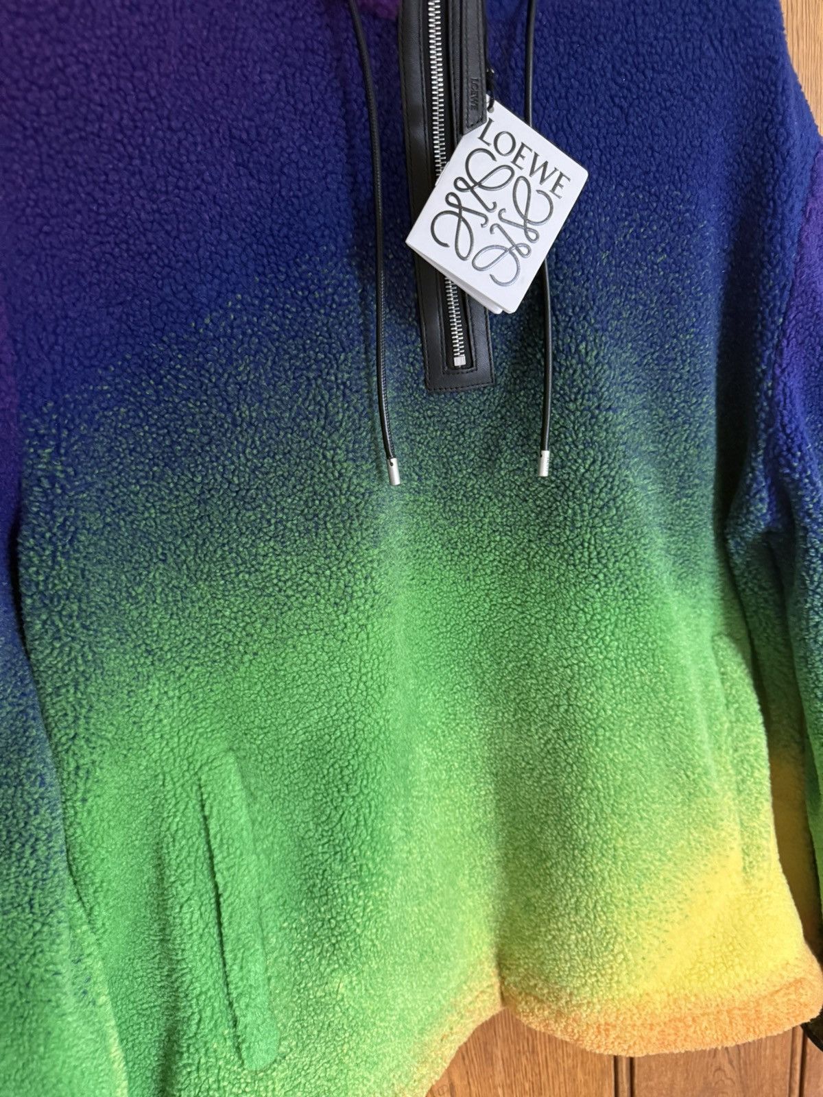 Loewe $2.5k 🤑 Loewe gradient Rainbow fleece leather detail jacket Size US L / EU 52-54 / 3 - 12 Thumbnail