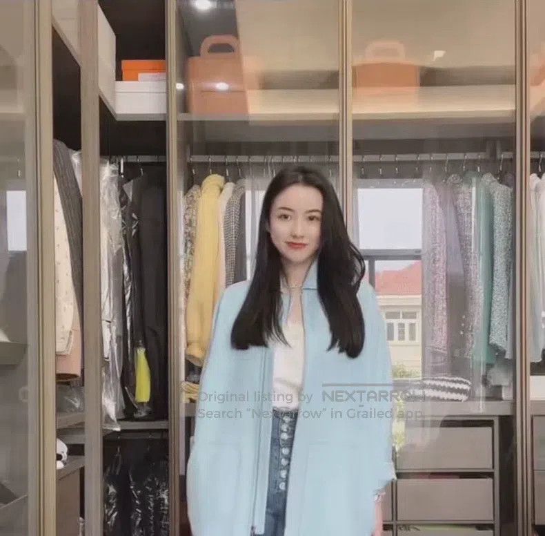 Hermes Hermes Spring/Summer Show Model Light Blue Wool Tweed Jack Size XXS / US 00 / IT 34 - 8 Thumbnail