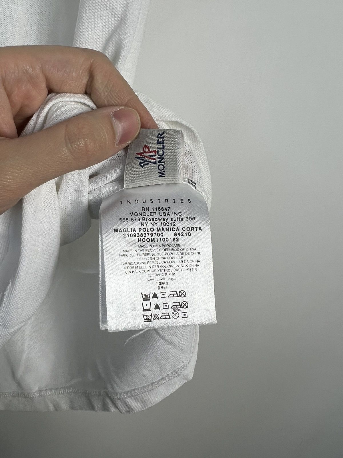 Moncler Polo Shirt Moncler White Logo Buttons Size M / US 6-8 / IT 42-44 - 7 Thumbnail