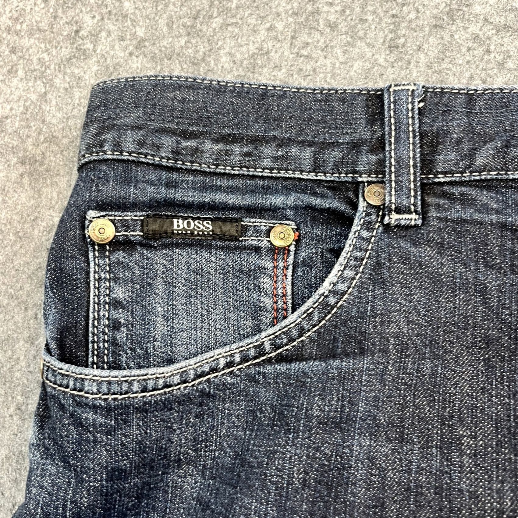 Hugo Boss HUGO BOSS Jeans Maine 1 Regular 34 34 Dark Wash Blue Denim 5-Pocket Stretch Mens Size US 34 / EU 50 - 7 Thumbnail
