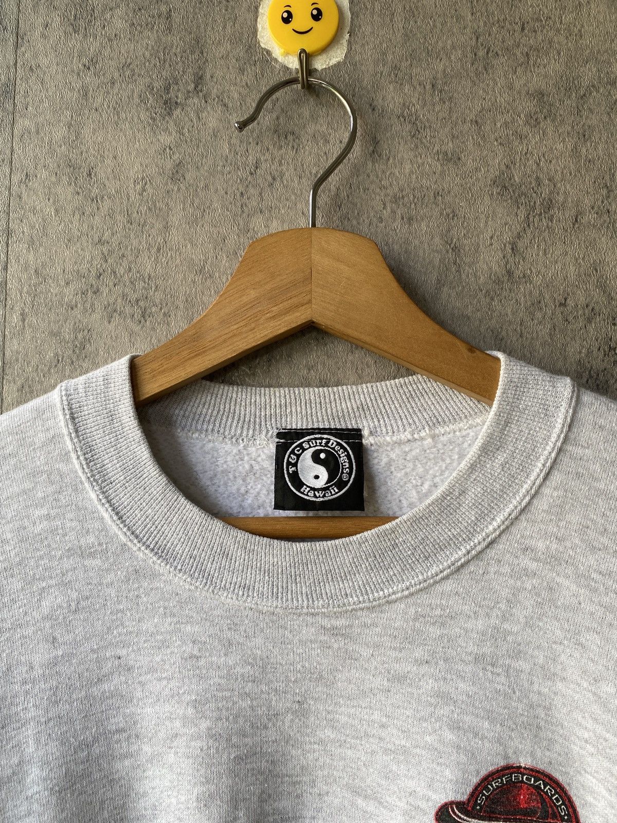 Vintage Vintage 90’s T&C Surfboards Design Sweatshirt Size US L / EU 52-54 / 3 - 5 Thumbnail
