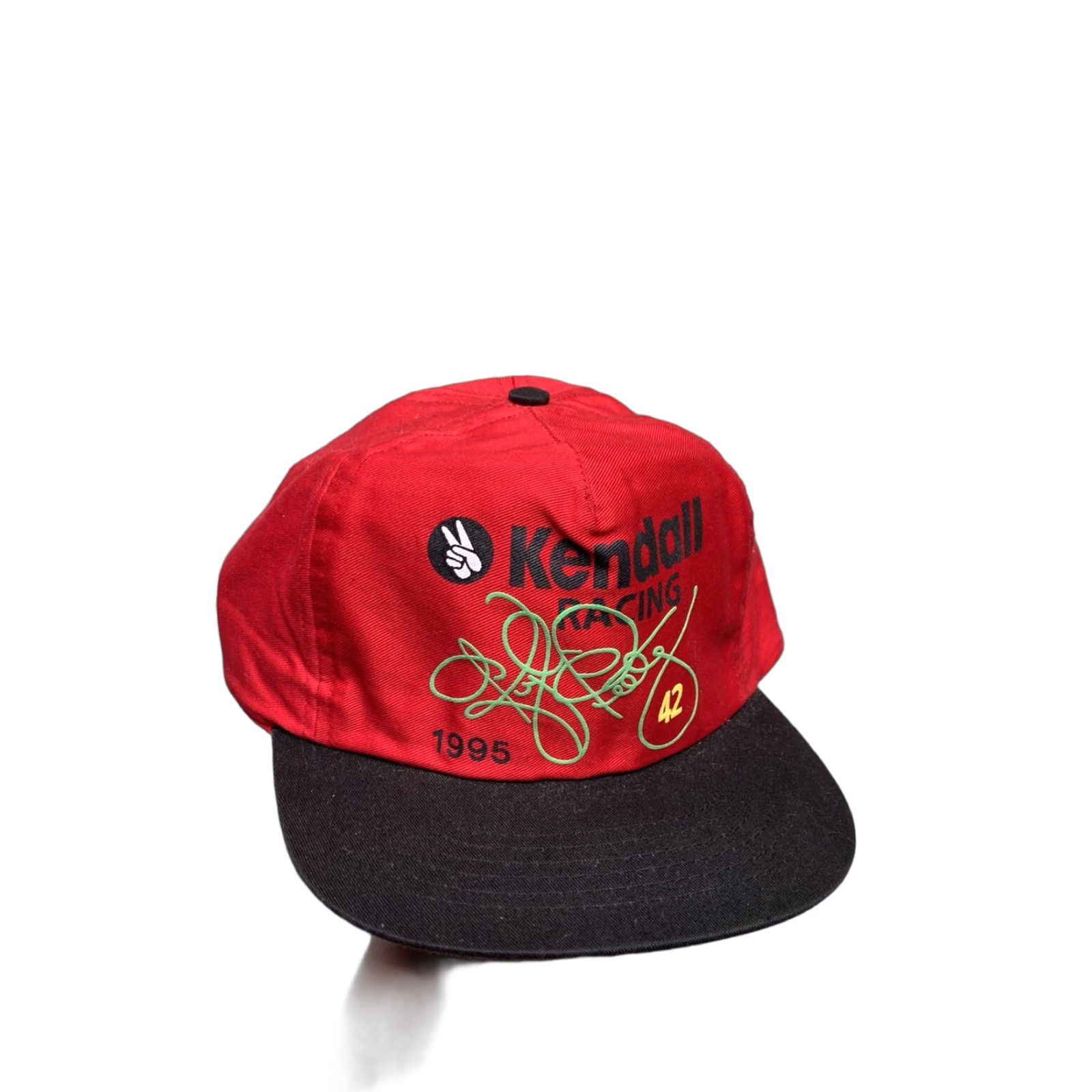 NASCAR VINTAGE Nascar Kendall motor oil racing hat snapback Kyle petty 42 1995 NOS RED Adjustable Men Cap Size ONE SIZE - 1 Thumbnail