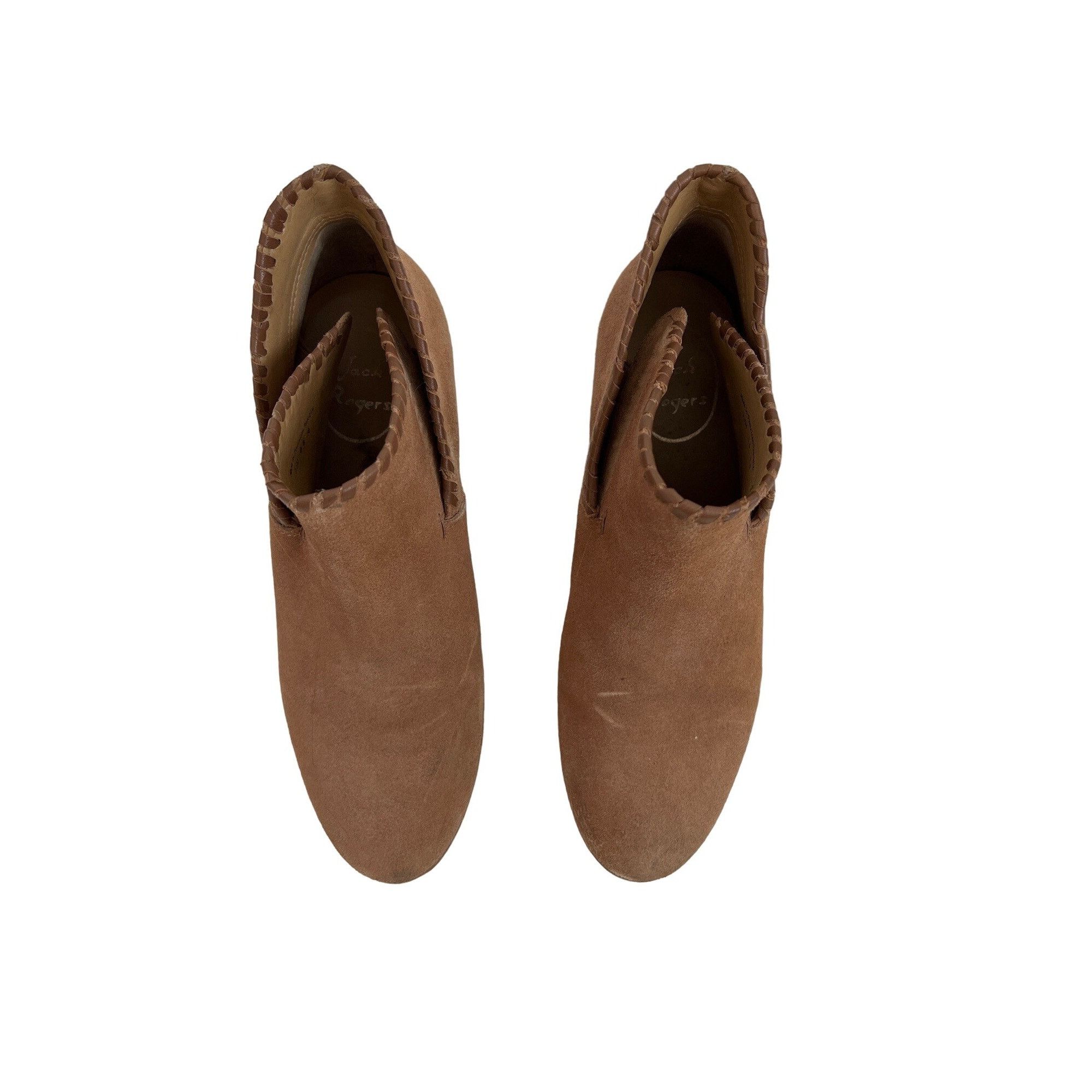 Jack Rogers Jack Rogers Camel Suede Ankle Booties Size US 7.5 / IT 37.5 - 4 Thumbnail
