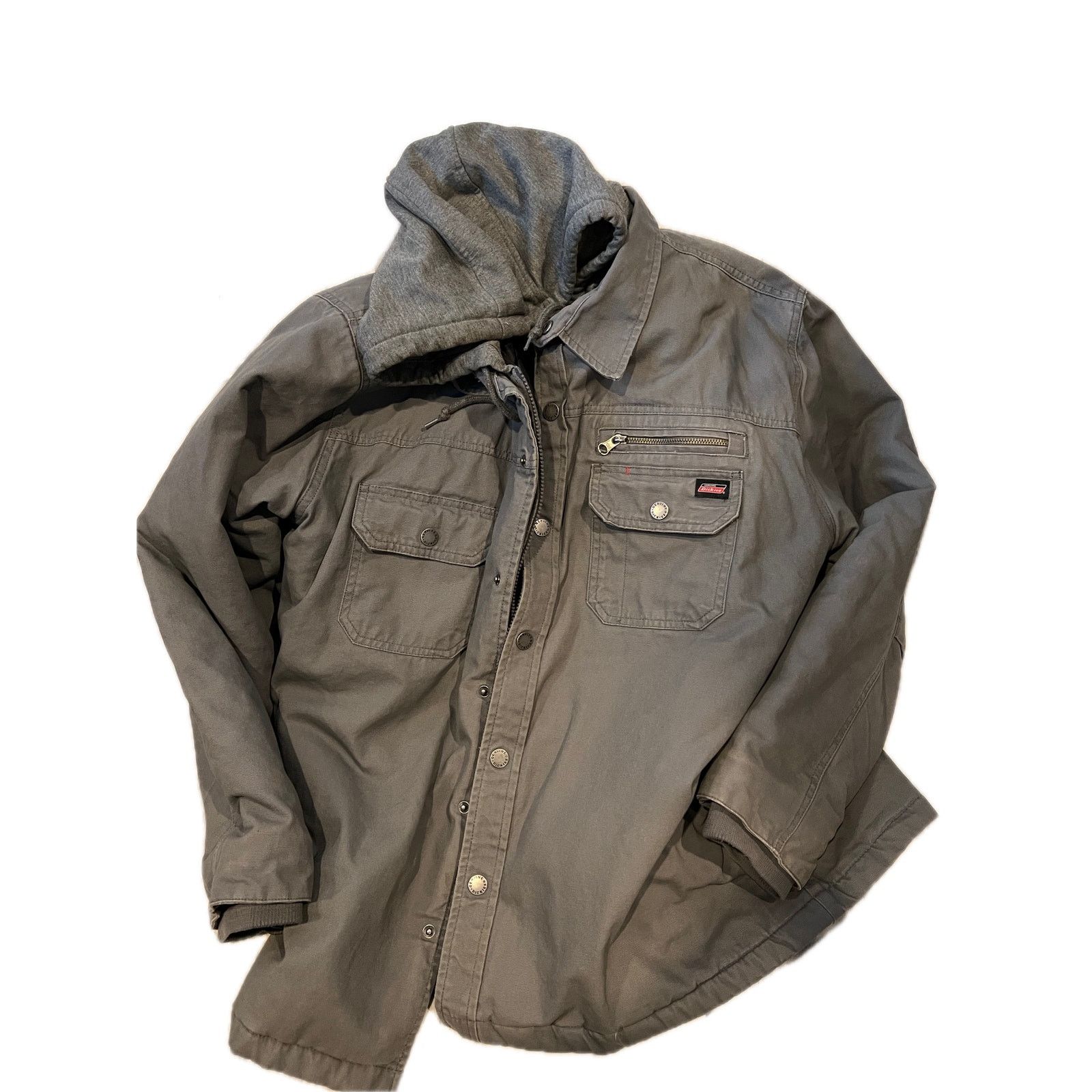 Dickies Dickies Denim Grey Hooded Coat Men's 2XL Size US S / EU 44-46 / 1 - 1 Thumbnail