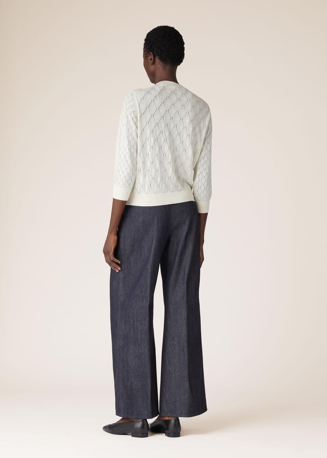 Loro Piana o1srvl11e0125 Piura Crewneck Sweater in White Size L / US 10 / IT 46 - 2 Thumbnail