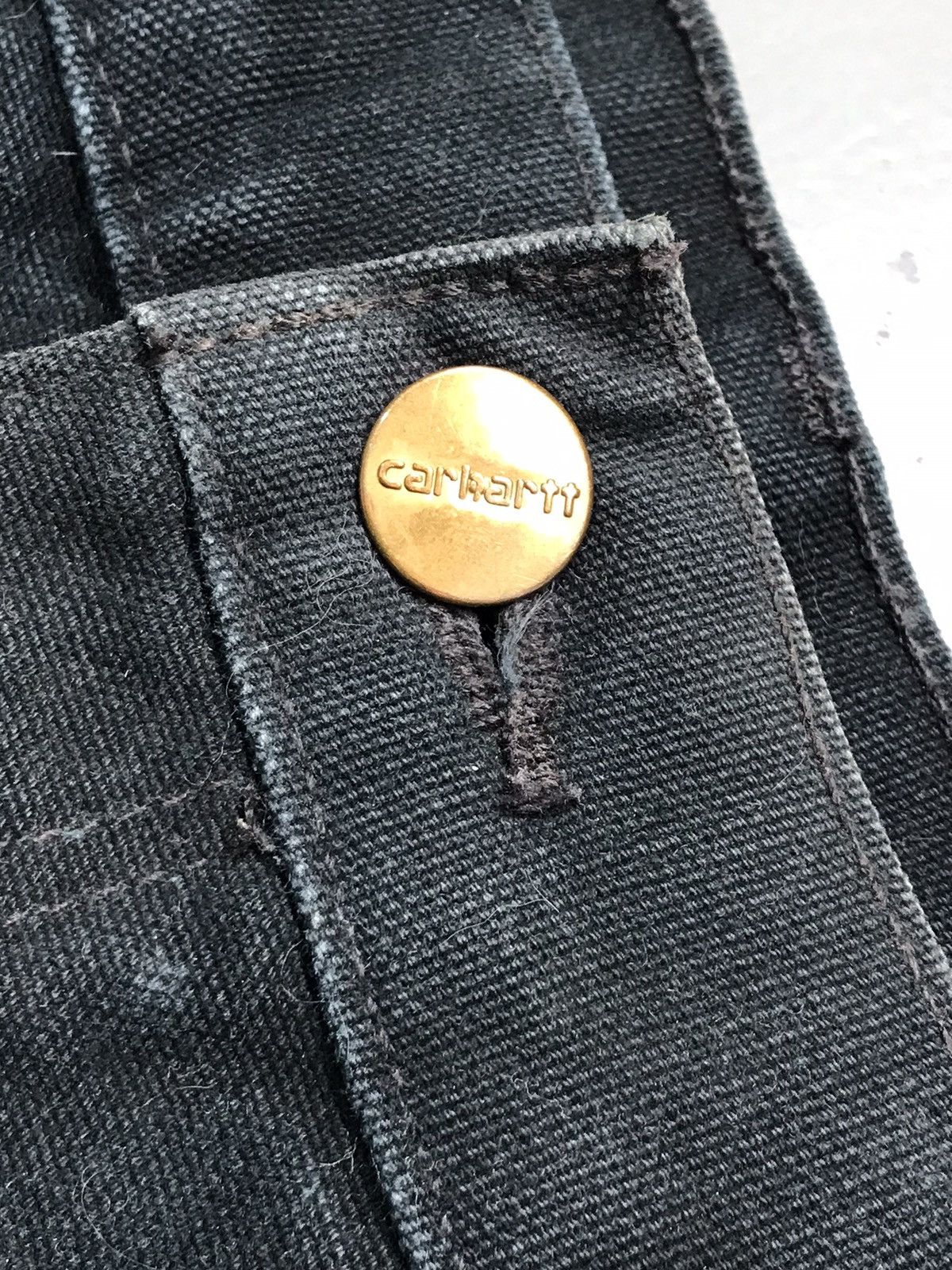 Carhartt Vintage Carhartt B01BLK double knee painted dusty denim48x29 Size US 44 / EU 60 - 8 Thumbnail