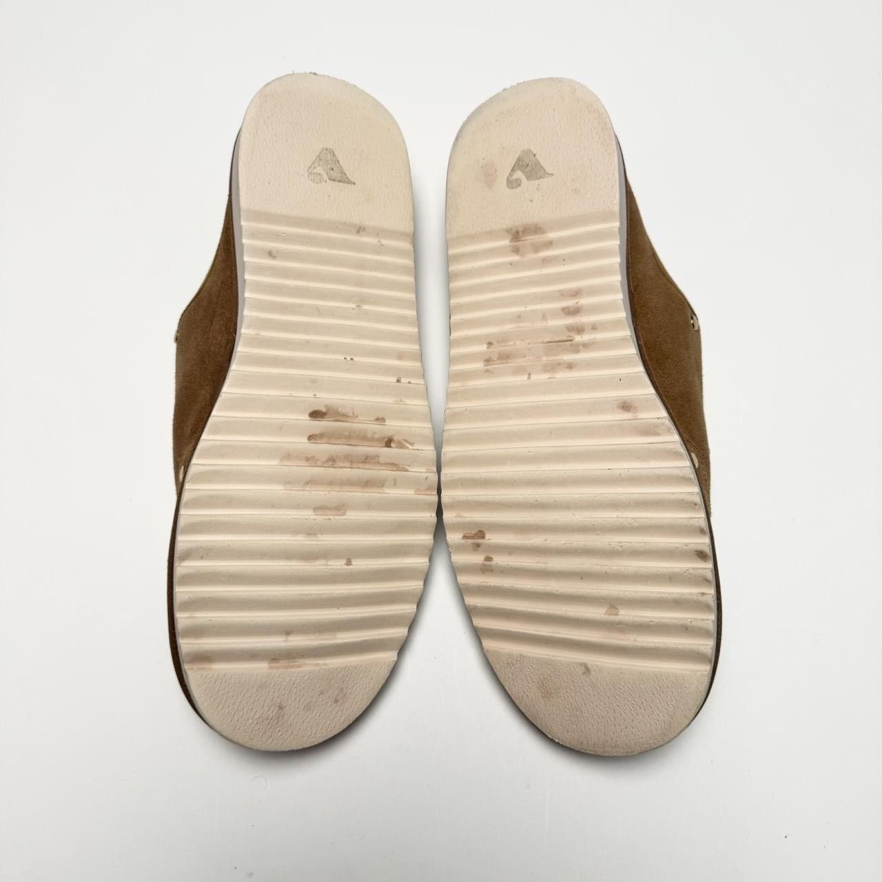 Vandy The Pink Vandy The Pink Tan Suede Slip On Construction Mules Size US 12 / EU 45 - 5 Thumbnail