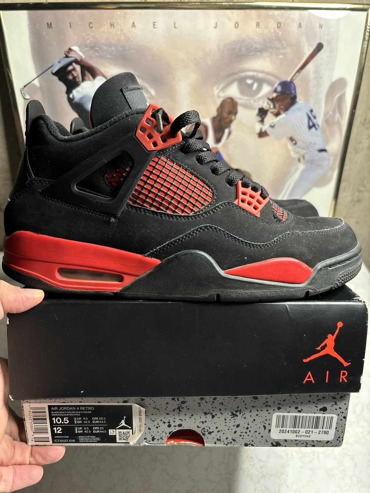 Jordan Brand Jordan Retro 4 ‘red thunder’ Size US 10.5 / EU 43-44 - 1 Thumbnail
