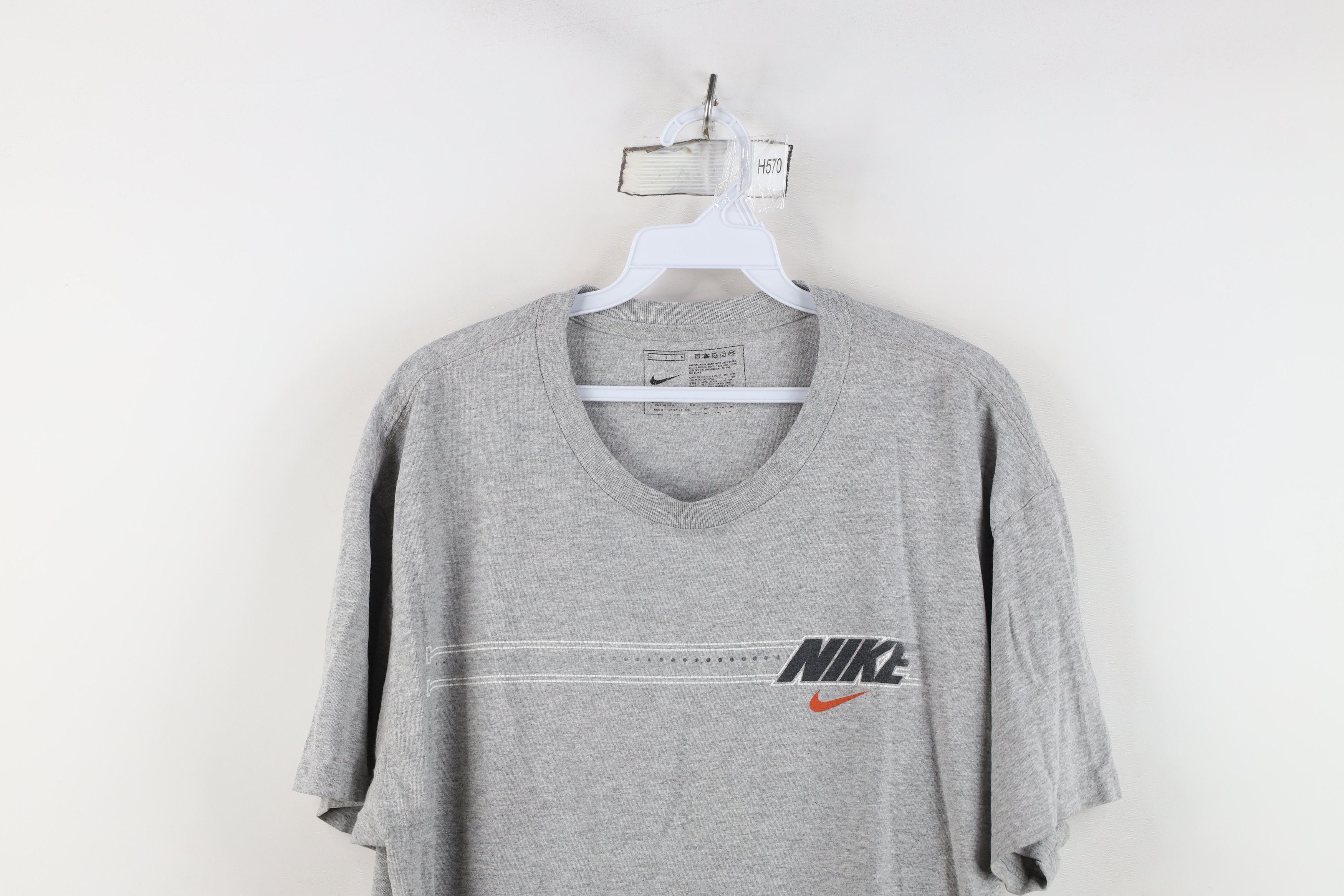 Nike Vintage Y2K Nike Swim Travis Scott Mini Swoosh T-Shirt Gray Size US L / EU 52-54 / 3 - 2 Thumbnail