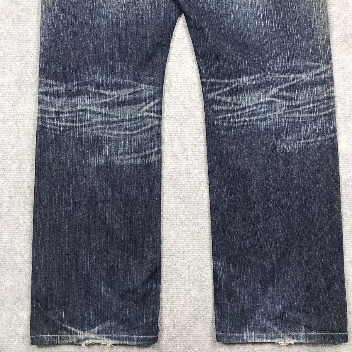 Edwin × Japanese Brand BAGGY💀RIPPED DISTRESSED EDWIN JAPAN BLUE TRIP DENIM PANTS Size US 34 / EU 50 - 10 Thumbnail