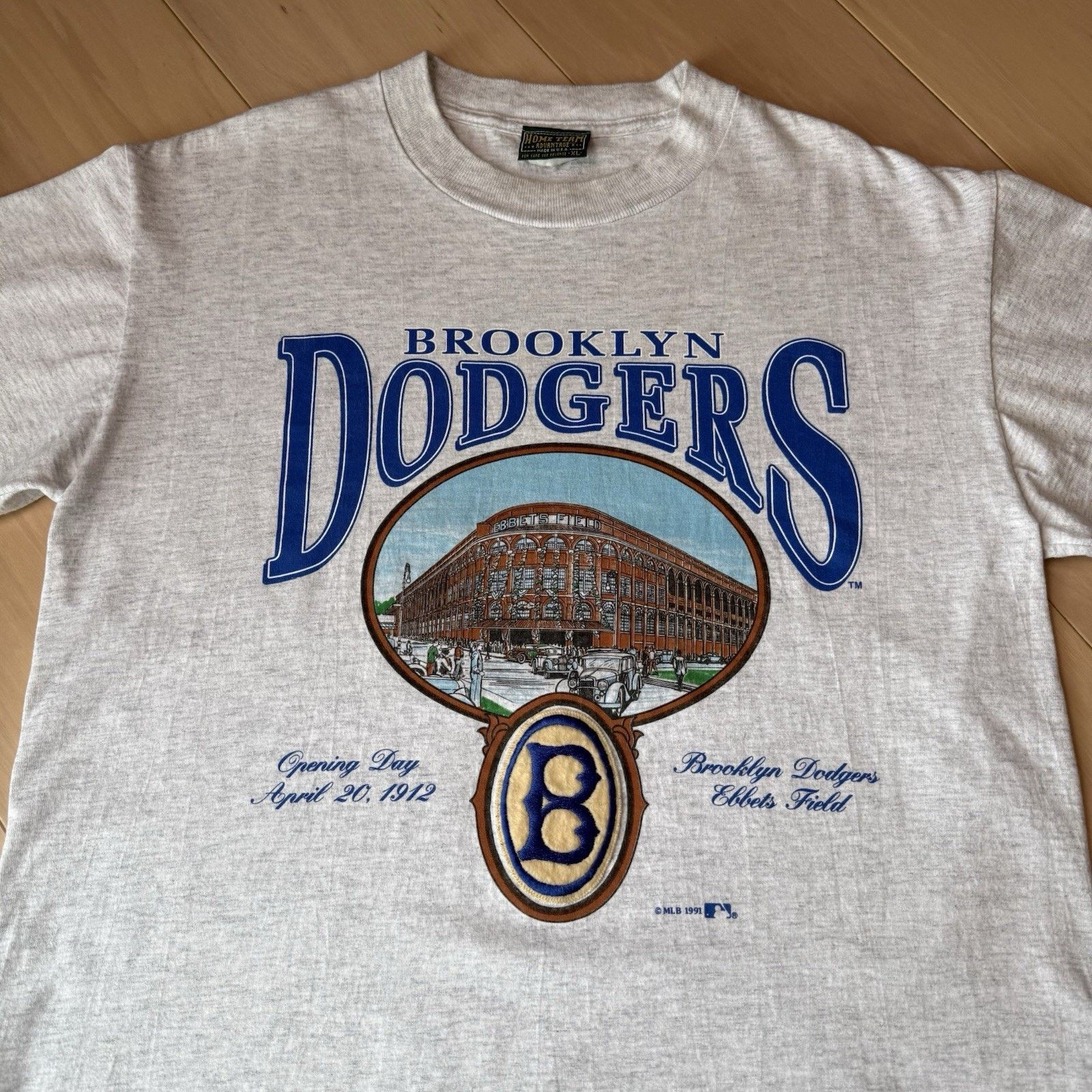 Vintage Vintage Brooklyn Dodgers Shirt XL Gray 90s MLB Baseball Size US XL / EU 56 / 4 - 4 Thumbnail