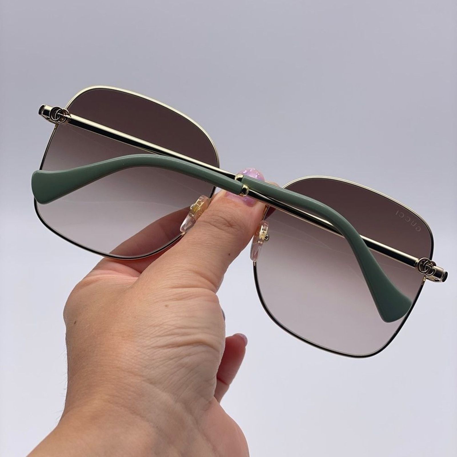 Gucci BRAND NEW GUCCI GG1143S 002 Gold/Brown Women Sunglasses Size ONE SIZE - 10 Thumbnail