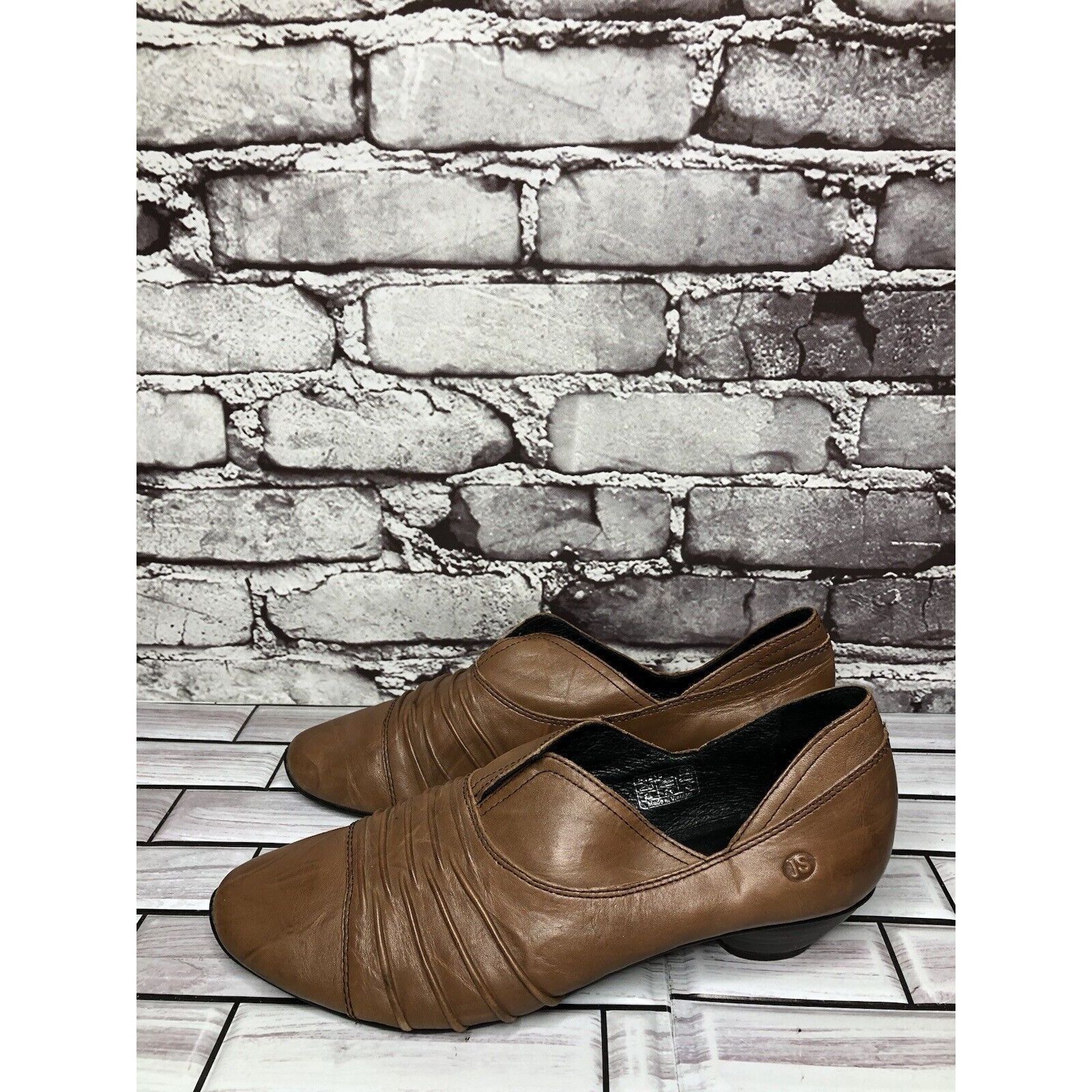 JOSEF SEIBAL Josef Seibel Brown Leather Slip On Heel Booties Shoes Women’ Size US 9 / IT 39 - 9 Thumbnail