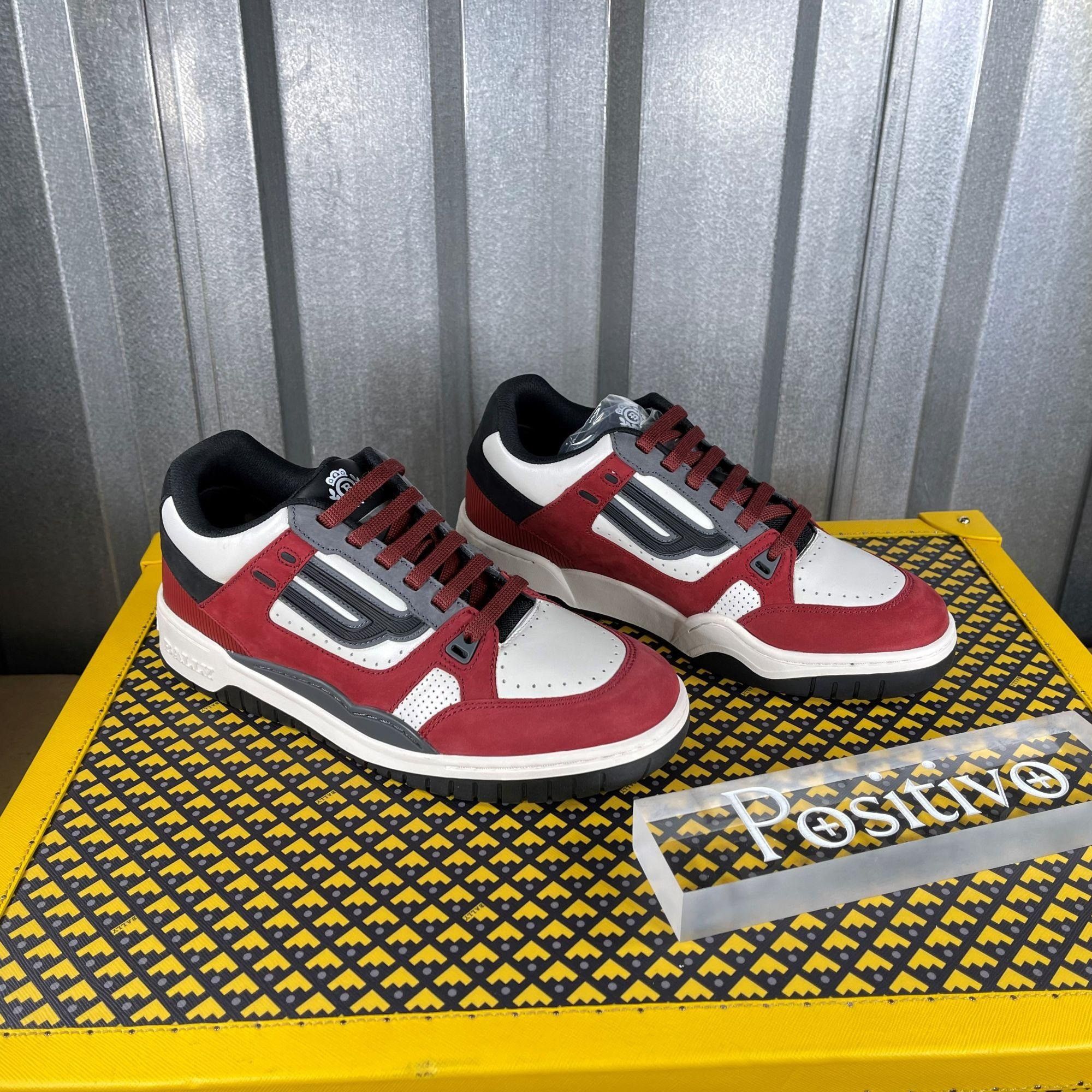 Bally Bally Kuba Red Leather Low Top Sneakers US 7 Size US 7 / EU 40 - 4 Thumbnail
