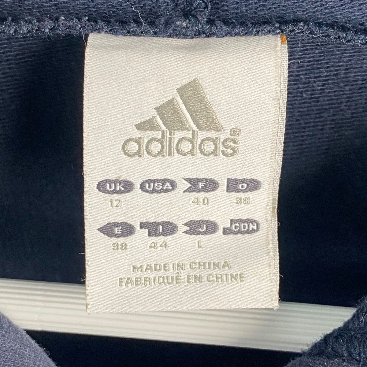 Adidas × Vintage Vintage Adidas Hoodie Full Zip Sweater Navy Blue Size M Size US M / EU 48-50 / 2 - 6 Thumbnail