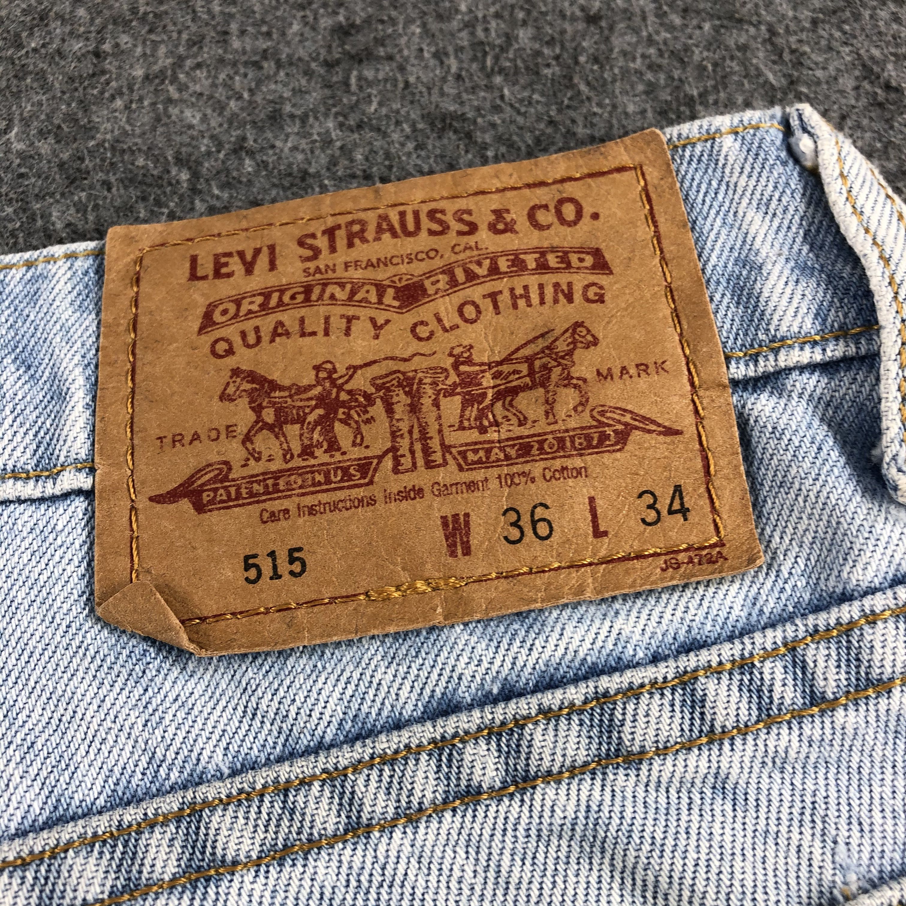 Levi's Vintage 90s Light Wash Levis 515 Jeans-J1877 Size US 35 - 5 Thumbnail