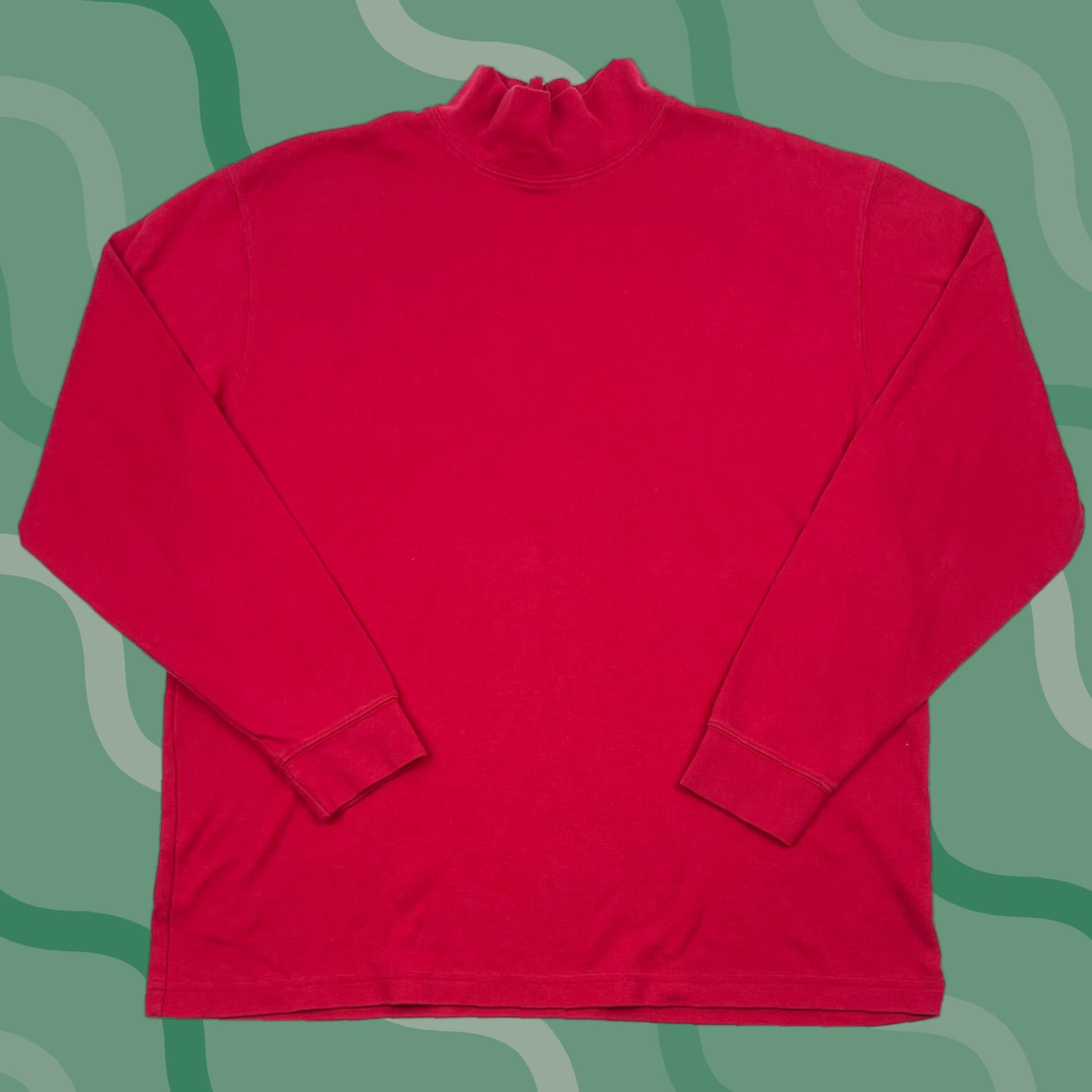 Vintage VINTAGE LL Bean Mens Stretch Mock Neck Long Sleeve Base Layer Shirt Activewear Red L Size US L / EU 52-54 / 3 - 1 Thumbnail