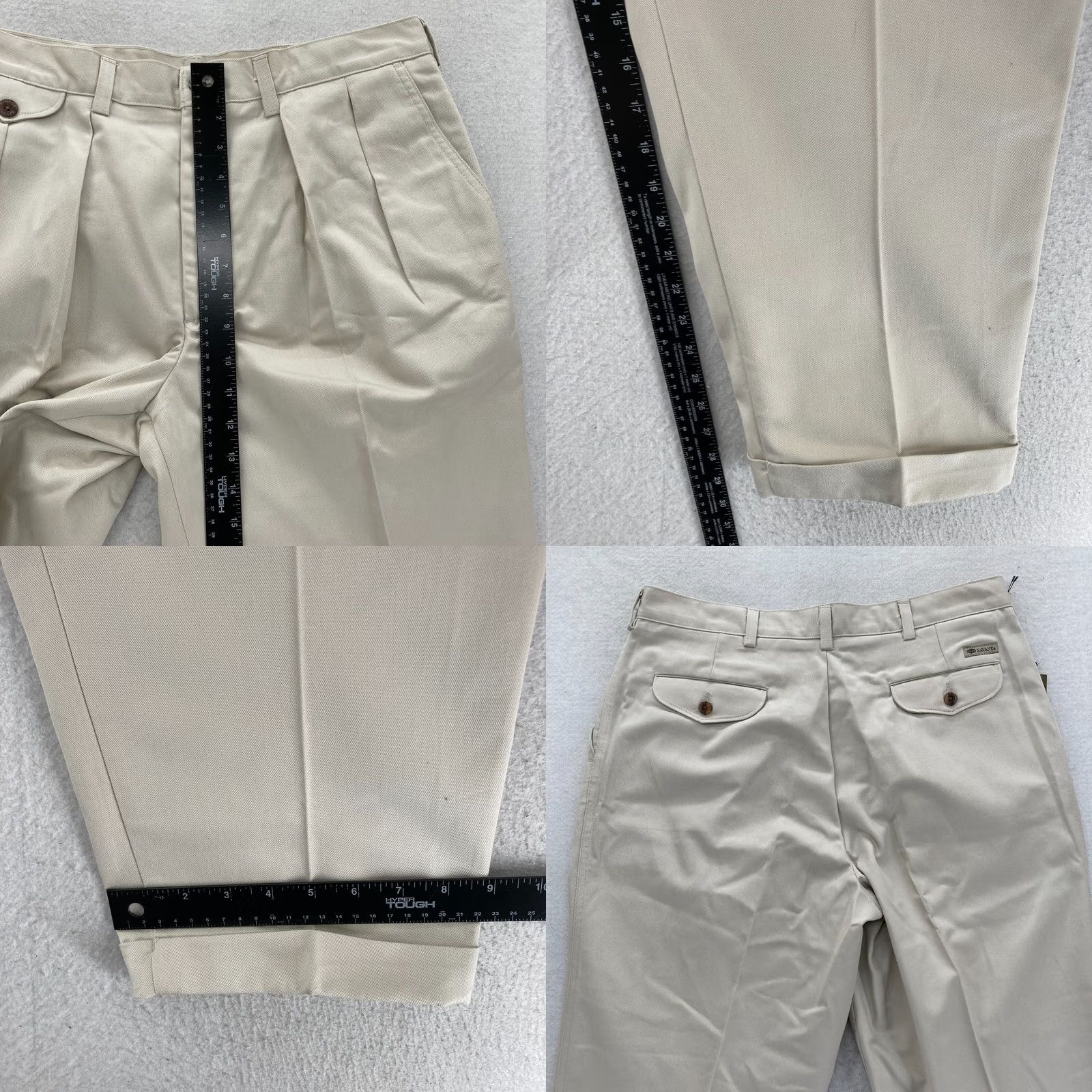 Savane Savane Khaki Pants Mens 36x29 Gray Pleated Classic Tapered Leg Wrinkle Resist Size US 36 / EU 52 - 8 Thumbnail