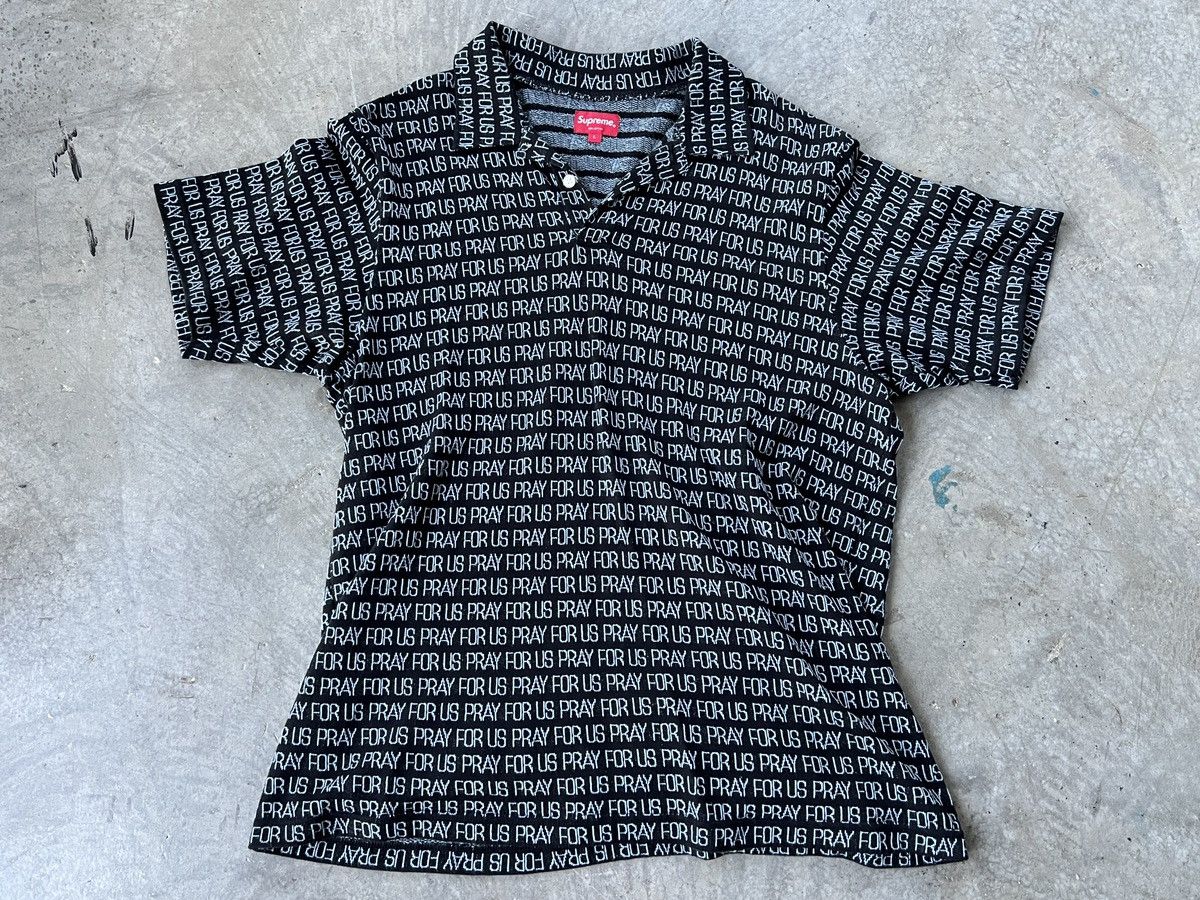 Supreme Supreme Pray For Us Jacquard Polo Grailed