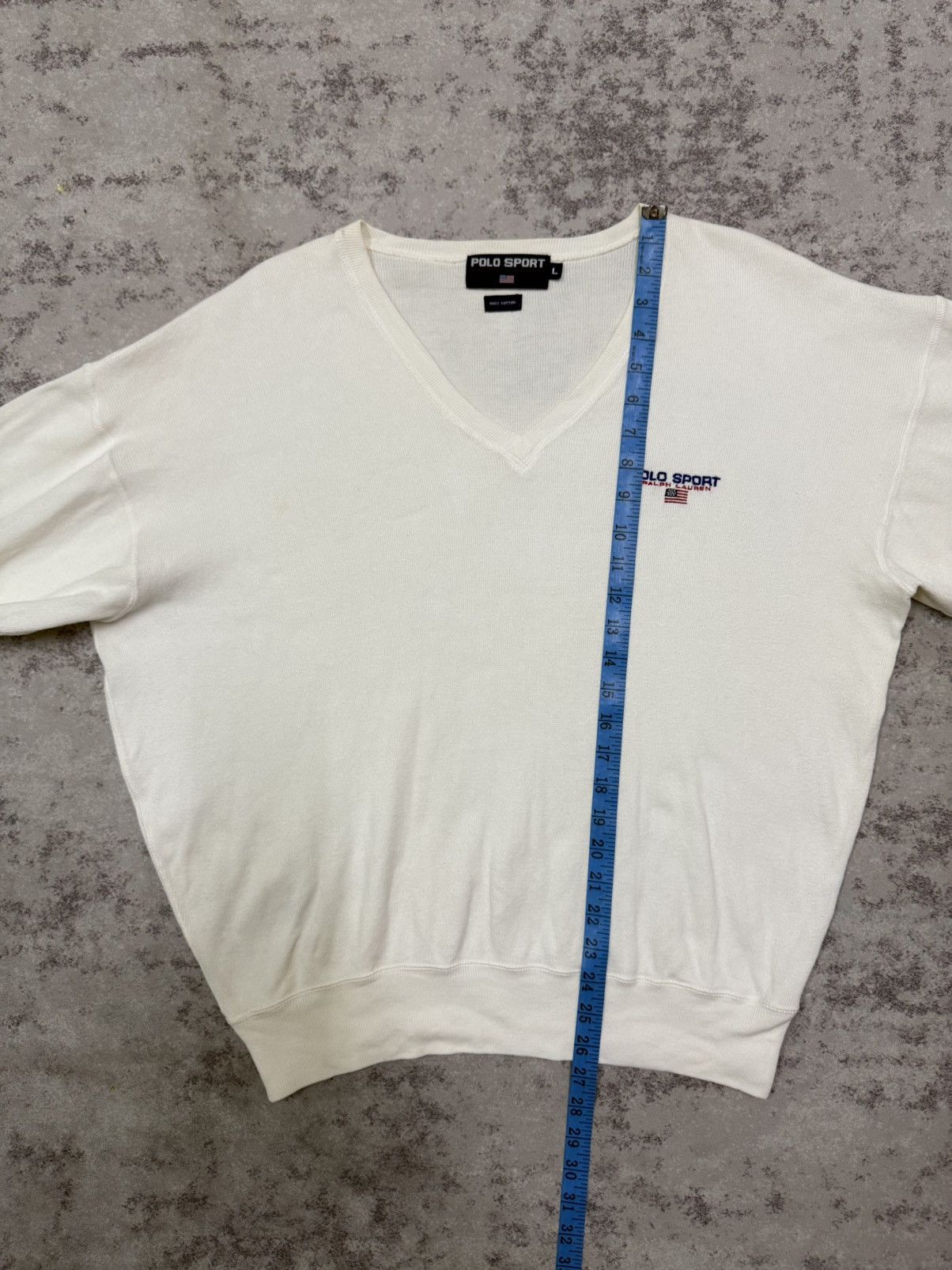 Polo Ralph Lauren Vintage 90s Polo Sport Ralph Lauren Vneck Knit Sweater Size US L / EU 52-54 / 3 - 15 Thumbnail
