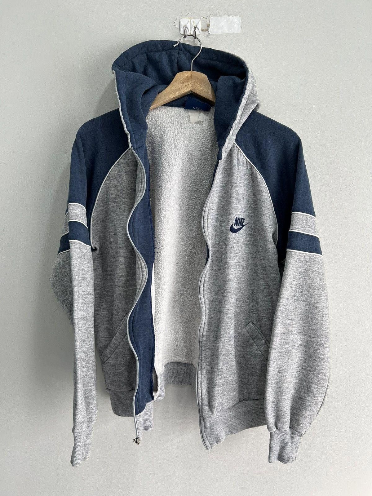 Nike Vintage 80s Nike Hoodie Sweatwr broken zip Size US S / EU 44-46 / 1 - 1 Thumbnail
