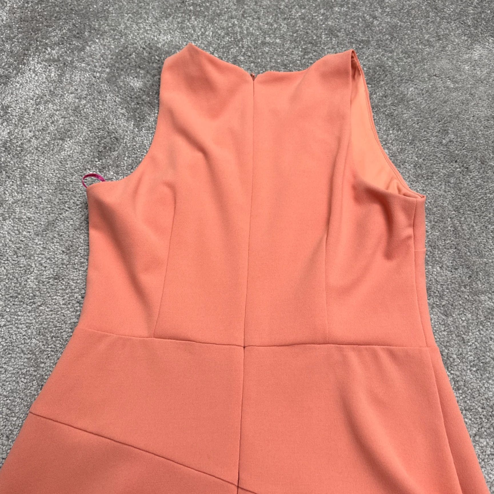Betsey Johnson Betsey Johnson Midi Sheath Dress Womens 8 Coral Pink Sleeveless Asymmetric Work Size M / US 6-8 / IT 42-44 - 4 Thumbnail