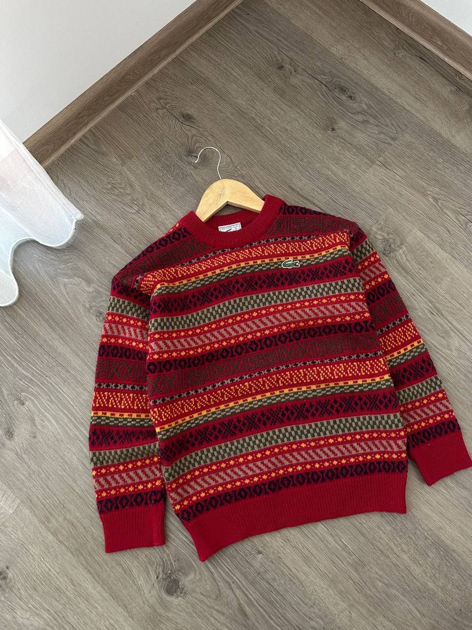 Lacoste × Vintage Vintage Lacoste Red Wool Sweater Size US XS / EU 42 / 0 - 4 Thumbnail
