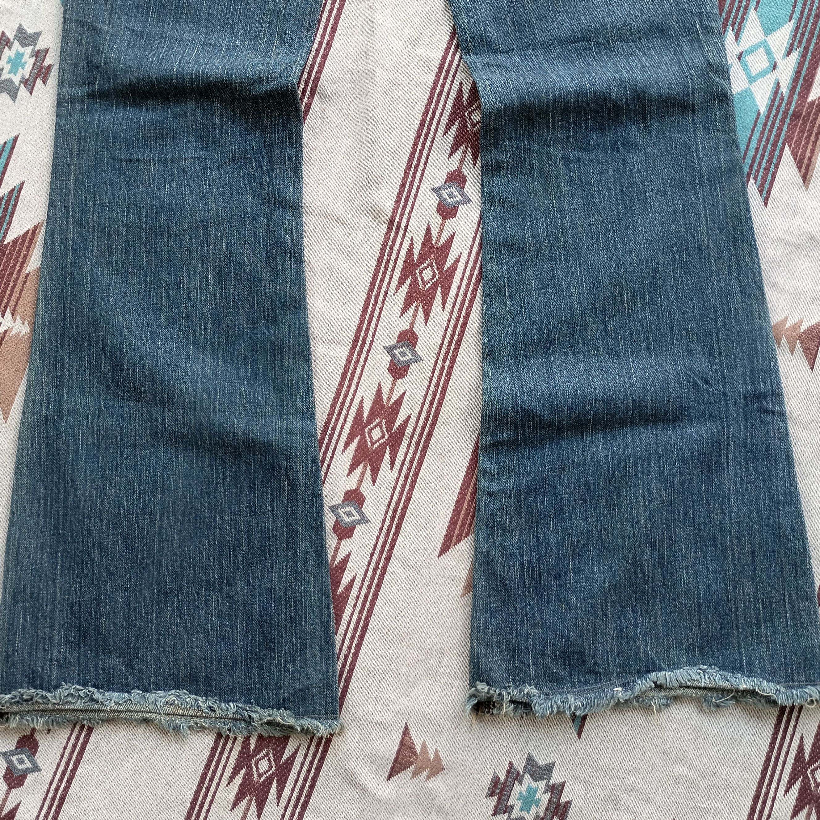 Beauty Beast Brappers skull paisley patchwork flare denim Size US 30 / EU 46 - 14 Thumbnail