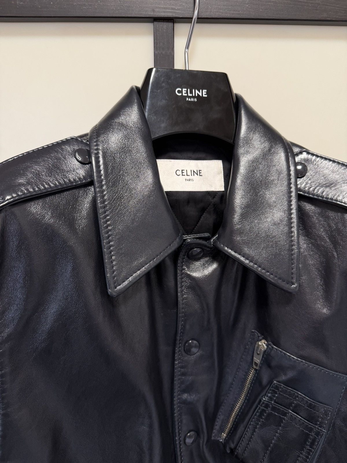 Celine × Hedi Slimane UNRELEASED - SS20 Calf Leather Vest Size US S / EU 44-46 / 1 - 2 Thumbnail