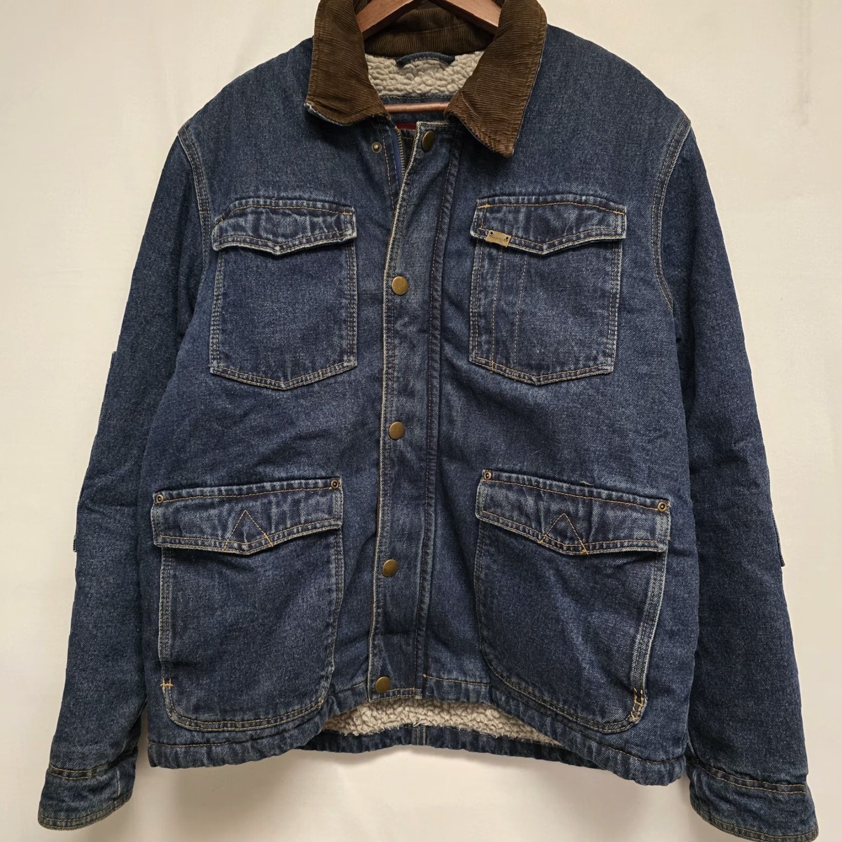 Wrangler Wrangler Denim Jacket Men’s L Blue Lined Sherpa Corduroy Collar Western 90s Jean Jacket Mens Size US L / EU 52-54 / 3 - 2 Thumbnail