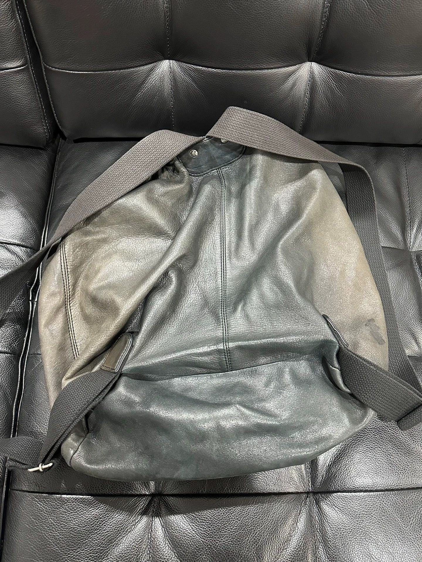Yohji Yamamoto Yohji Yamamoto Y's Men Leather Backpack 46x45 Faded Size ONE SIZE - 4 Thumbnail