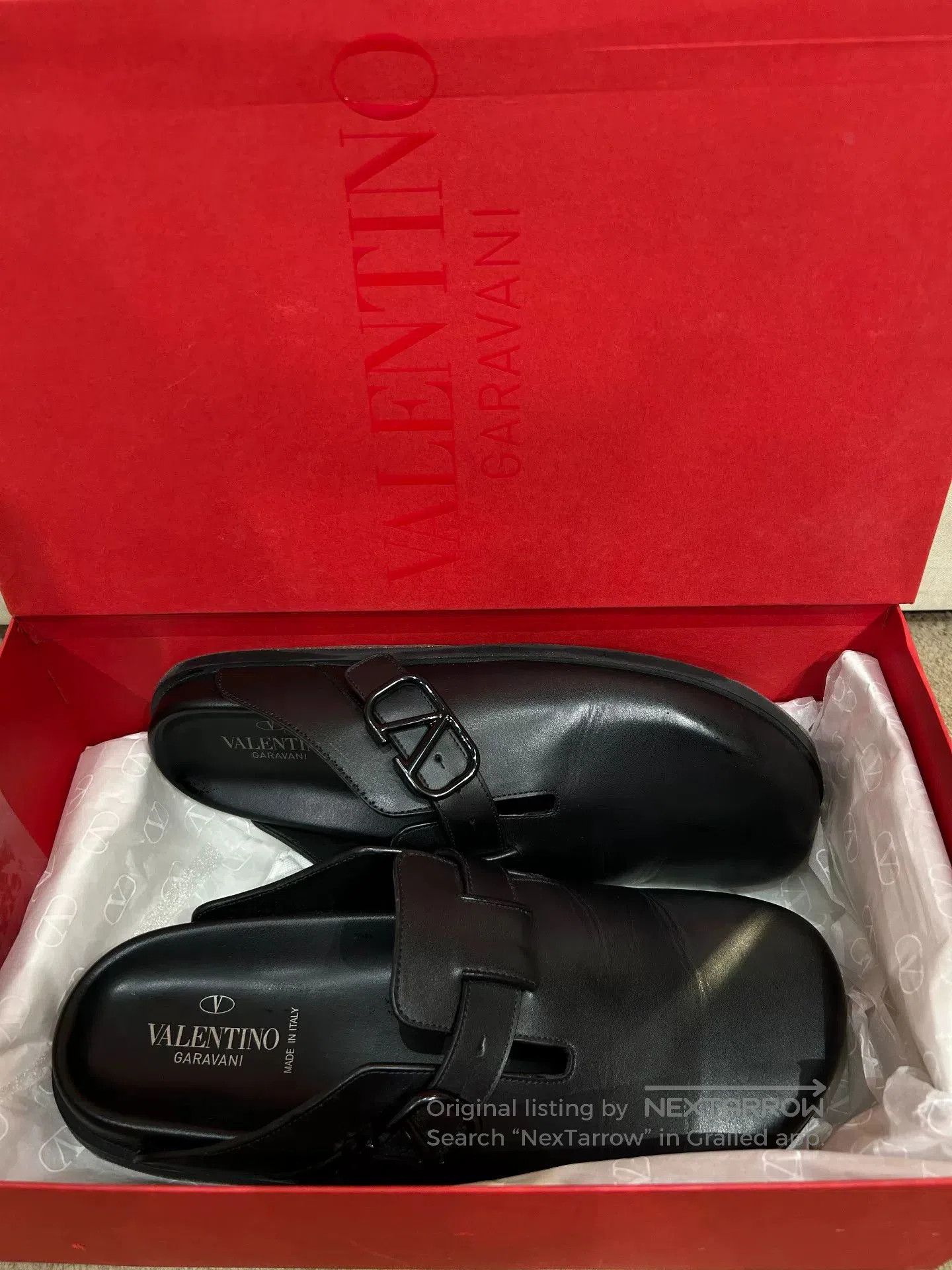 Valentino Valentino Leather Slippers Size 43. Size US 10 / EU 43 - 1 Thumbnail