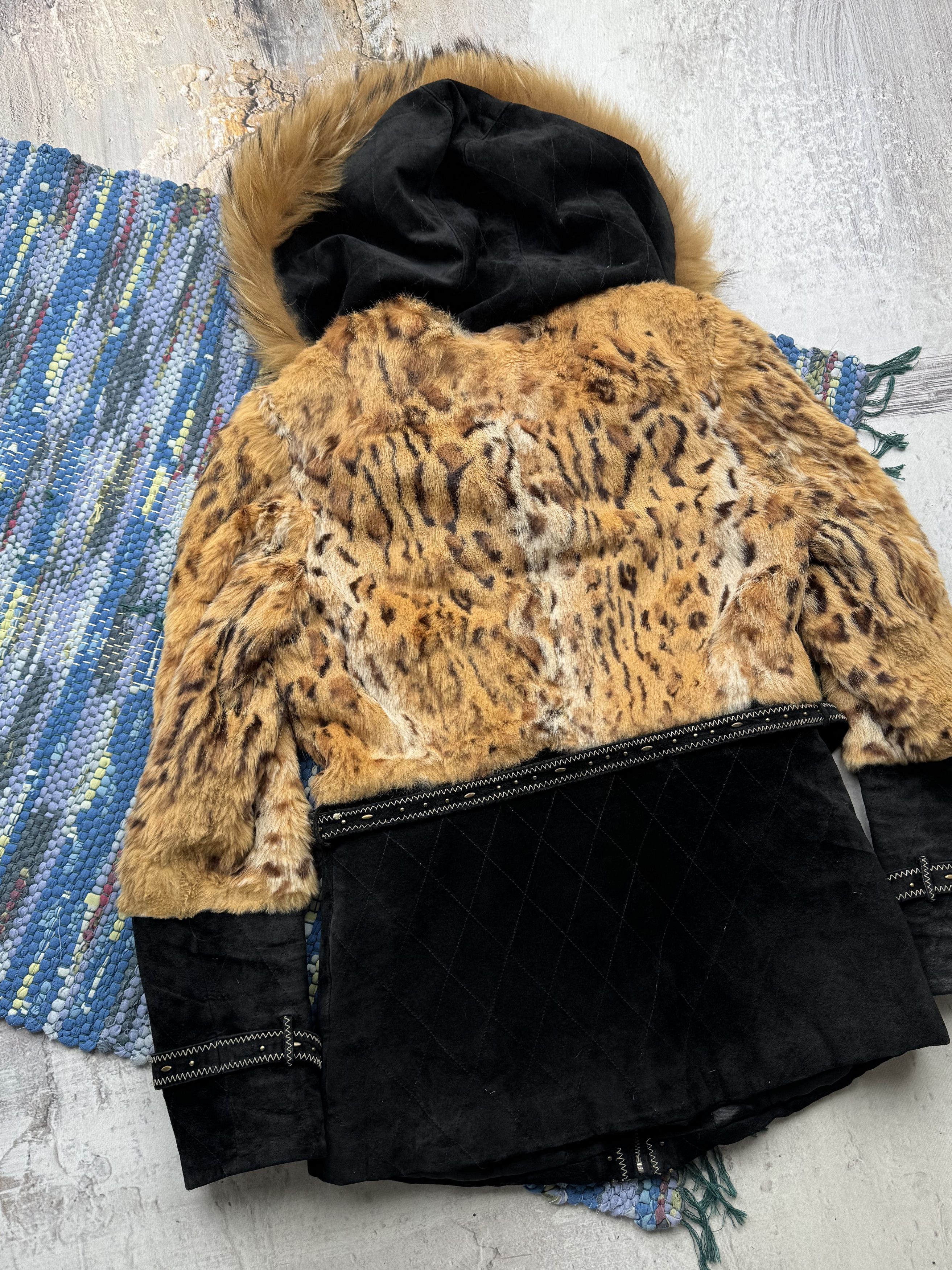 Vintage Vintage Real Fur/Suede Hooded Coat With Belted A238D15 Size M / US 6-8 / IT 42-44 - 10 Thumbnail