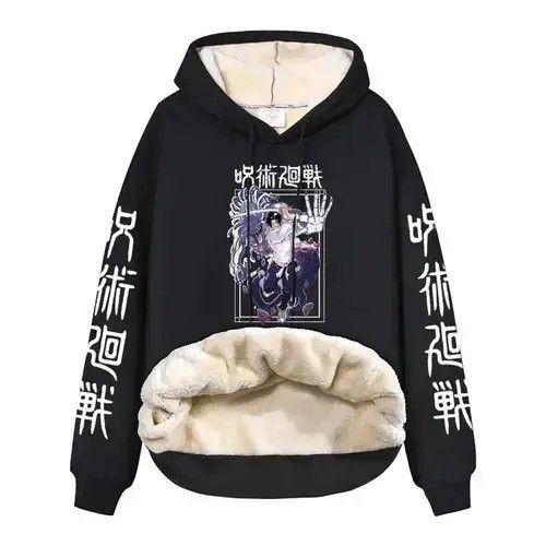Japanese Brand Hoodie Gojo Satoru Warm Hoodie Winter Jujutsu Kaisen Size US L / EU 52-54 / 3 - 1 Thumbnail