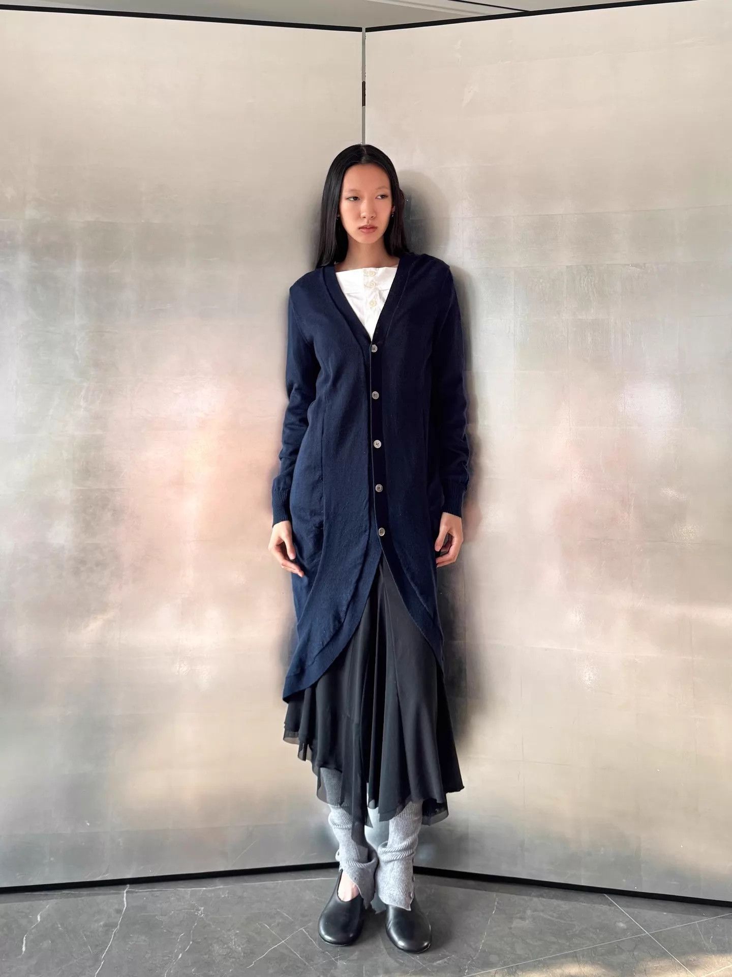 Junya Watanabe Junya Watanabe Stretch Knit Mermaid Hem Robe Coat Size S / US 4 / IT 40 - 3 Thumbnail