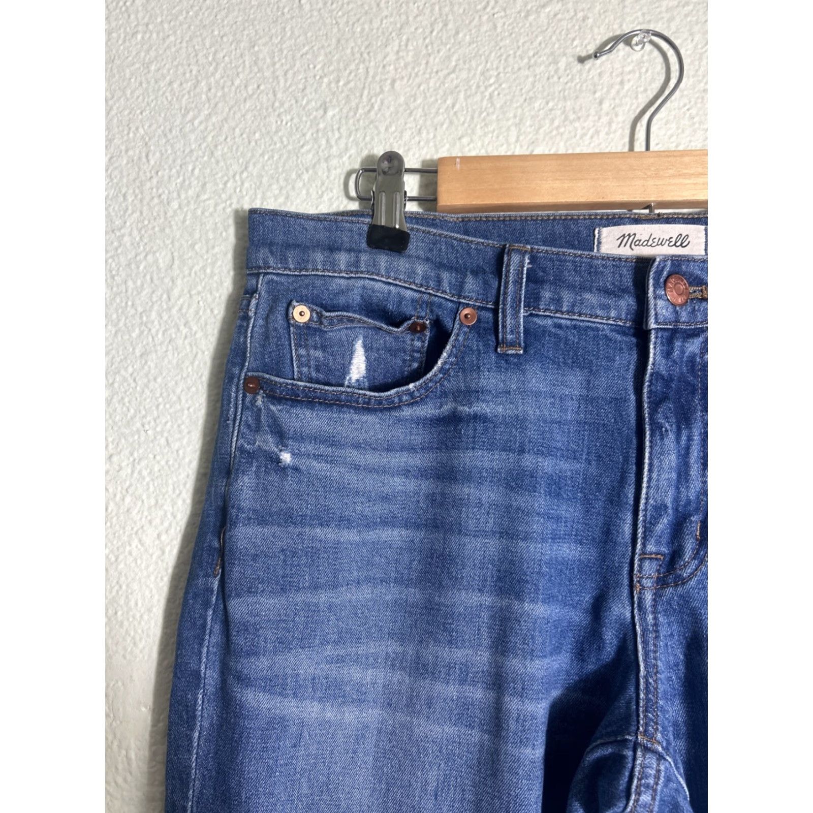 Madewell VINTAGE Madewell Slim Boy Jean Women Jeans Medium Blue 32x31 Size 32 Slim Fit Boyfriend style Womens Size 30" / US 8 / IT 44 - 4 Thumbnail